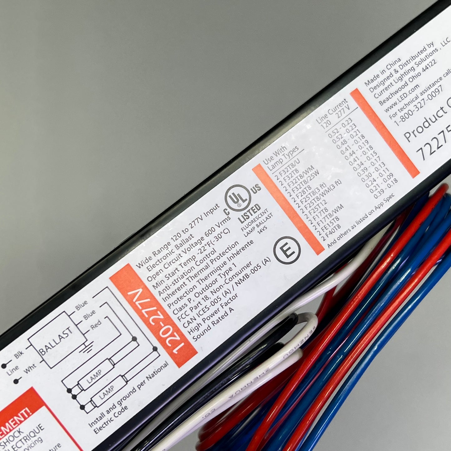 ZA@ GENERAL ELECTRIC Ultra Max Instant Start Lamp Ignition 120/277 Volt 72275 (As-|is)