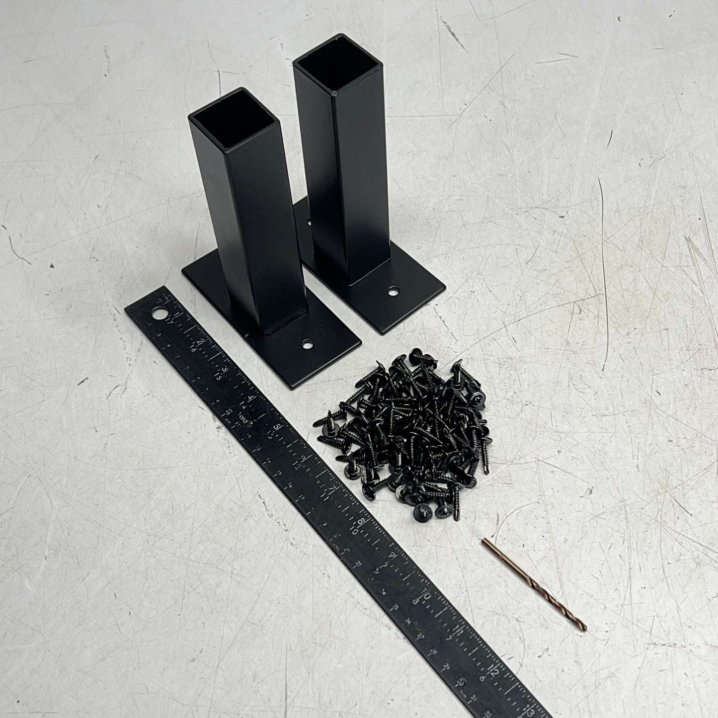 ZA@ VINTAGE VEIW (SET OF 2) Vino Post Systems Mounting Bases & Hardware Blk U-FCP-MB