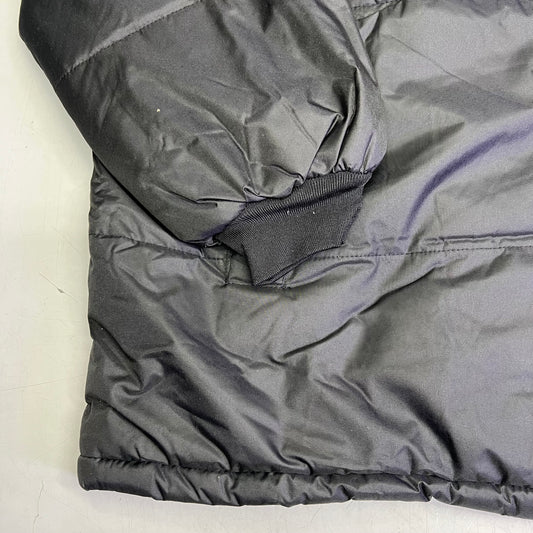 REVESS Fleece Lined Stripe Quilt Coat W/ Detachable Hood Men's Sz 3X Black