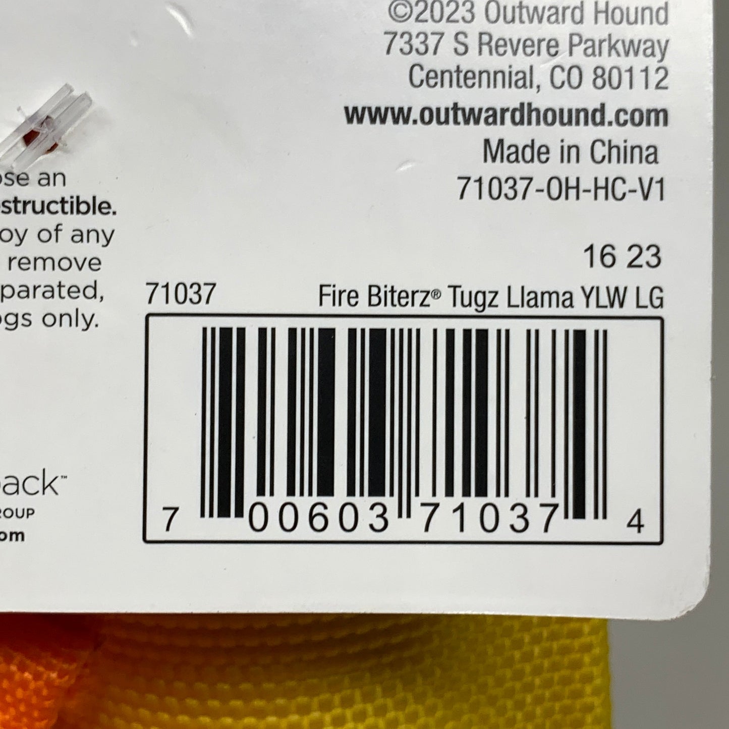 ZA@ OUTWARD HOUND Fire Biterz Tugs for Rough Playing Touch Chewers 71037 C