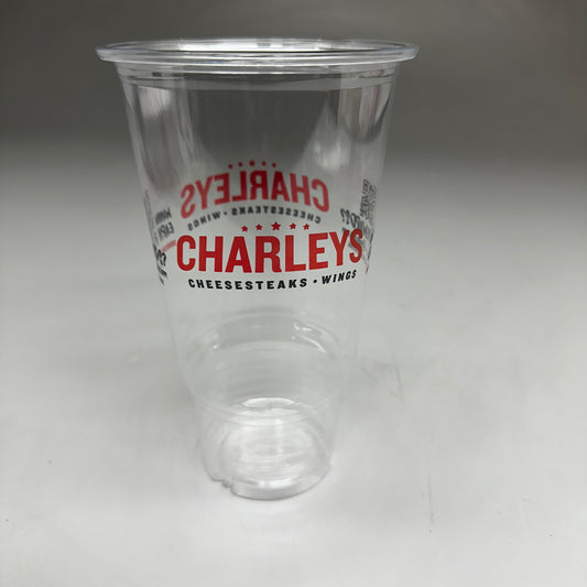 CHARLEY'S 500ct 32oz Pet Clear Drinking Cup 4"x7"