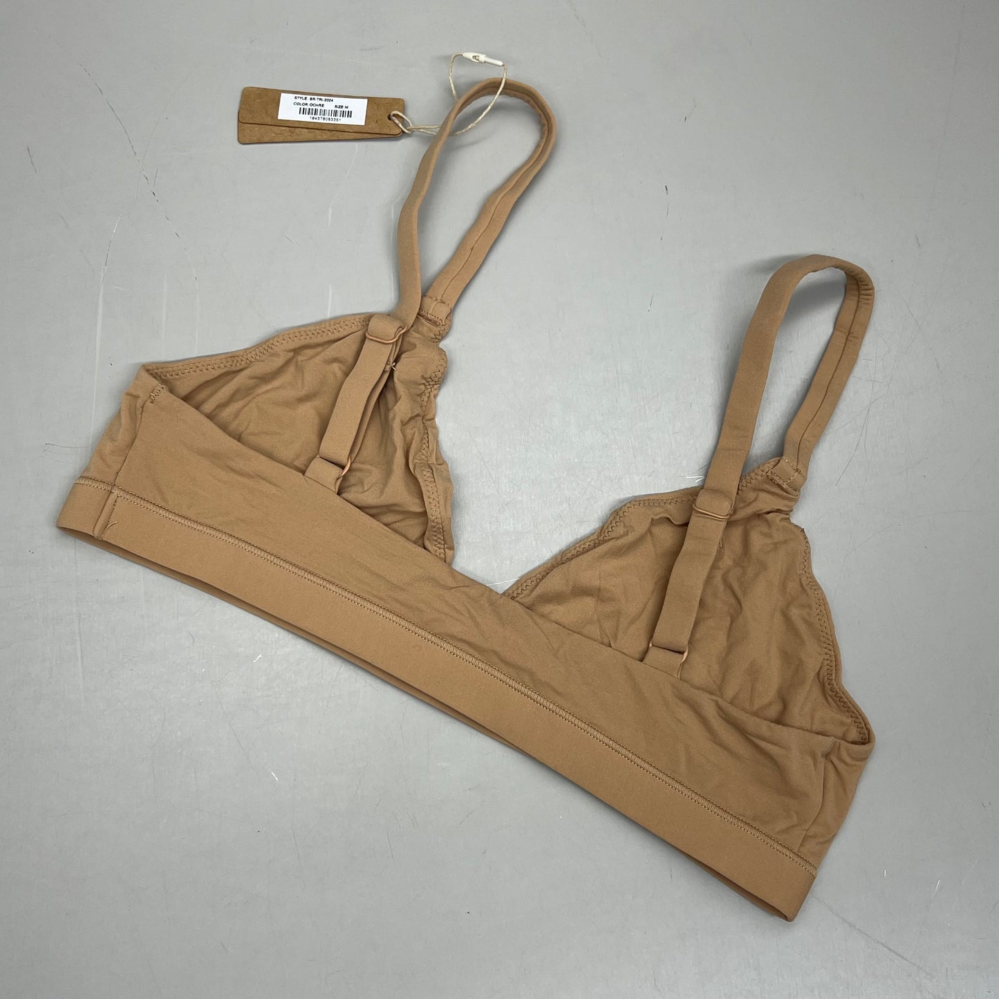 SKIMS Fits Everybody 2-Ply Max-Stretch Triangle Bralette Women's Sz M Ochre