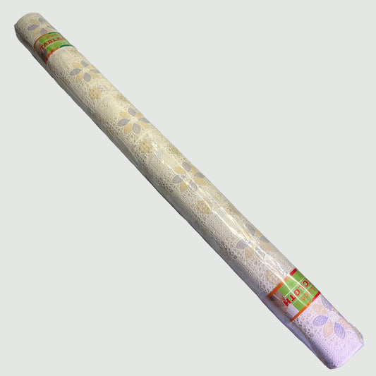 Faux Lace/Crochet Quilt Floral Pattern 54"x60' White/Purple/Yellow