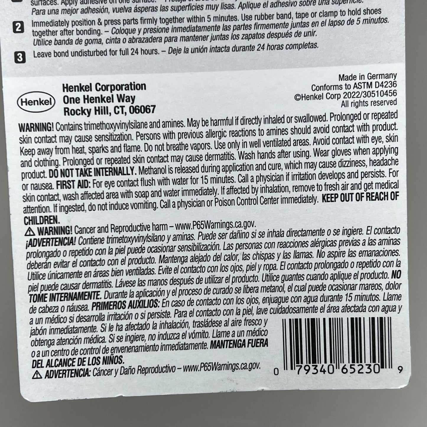 HENKEL LOCTITE (3 PACK) Permenent Shoe Glue Strong & Flexible 0.6fl oz 2320563