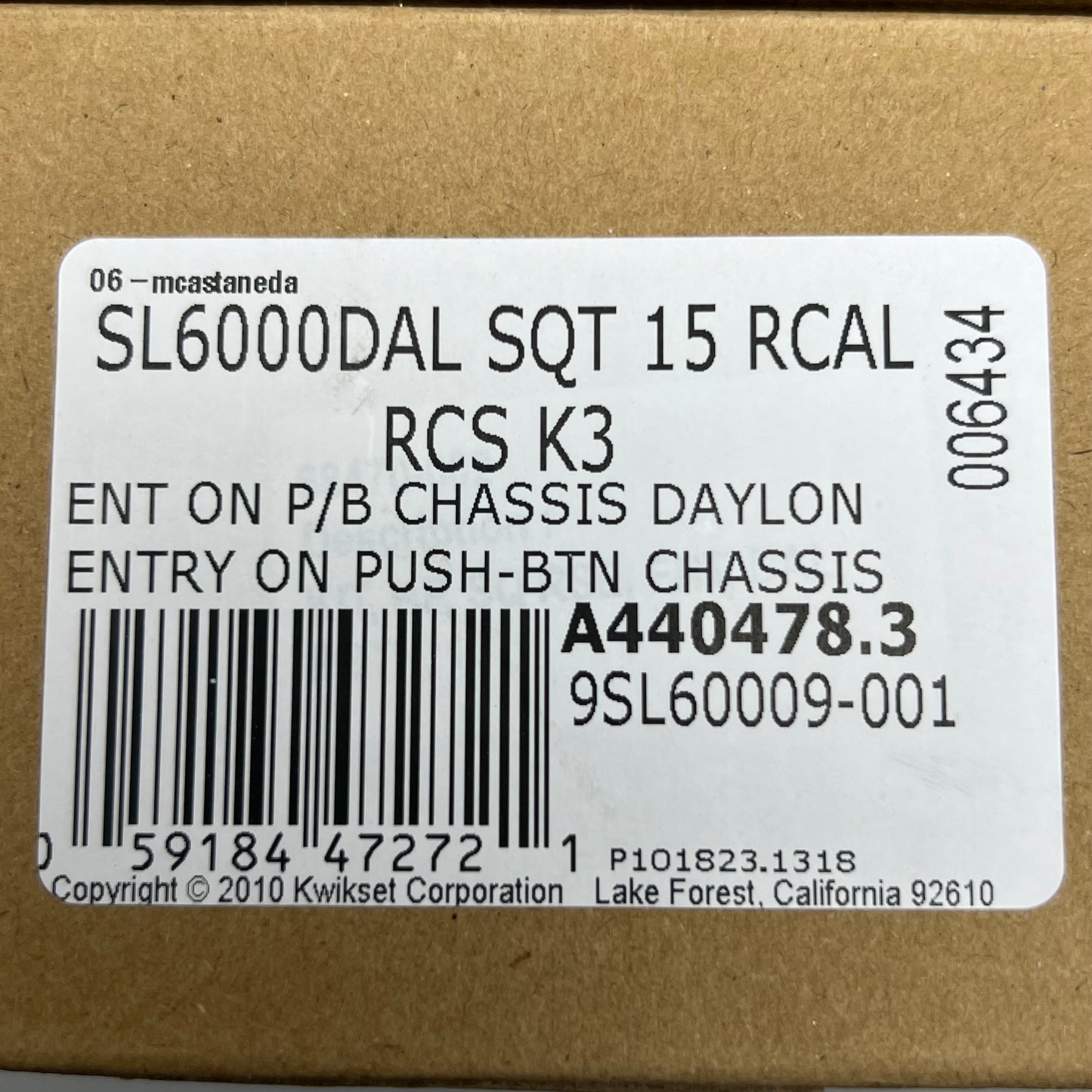 KWIKSET Safe Lock Daylon Single Cylinder Keyed Entry Door Lever Set SL6000DALSQT-15