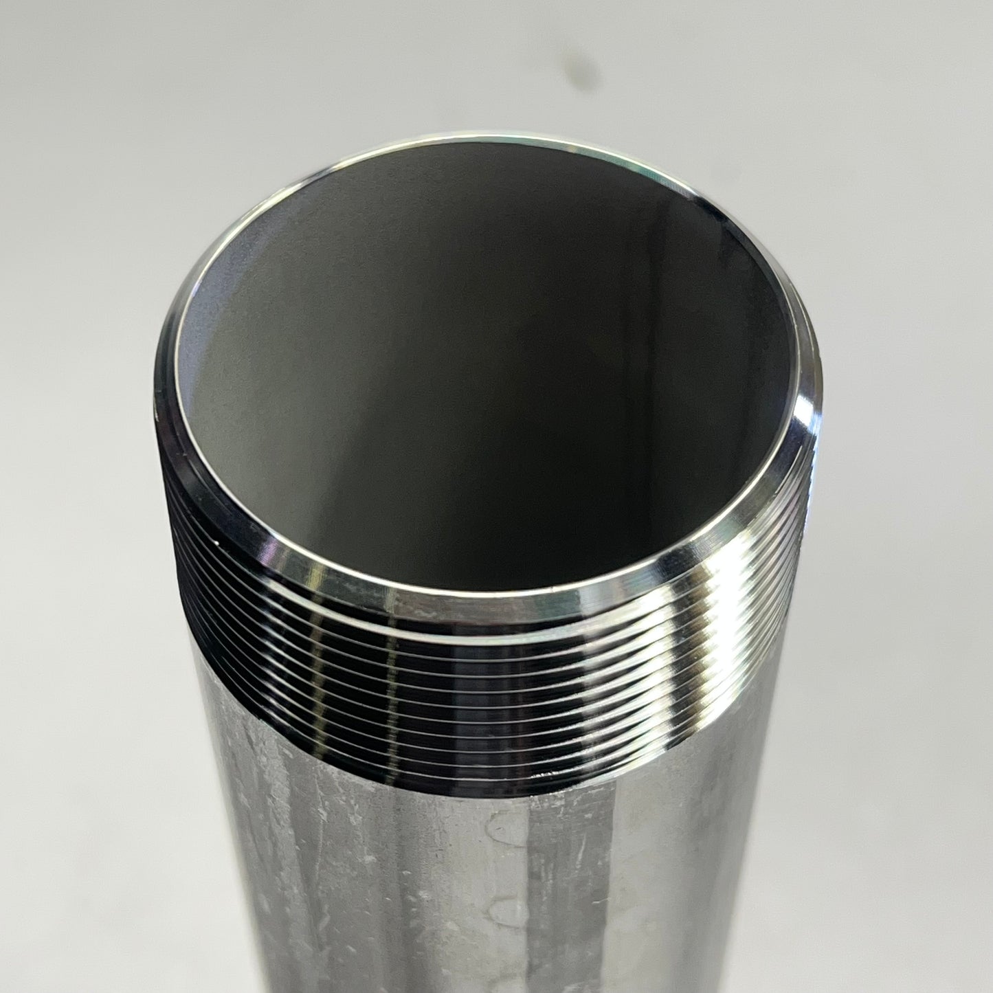 SERVICE METAL 316/l Stainless Steel Pipe Threaded Ends 2"x12" 2.38" ID  Silver