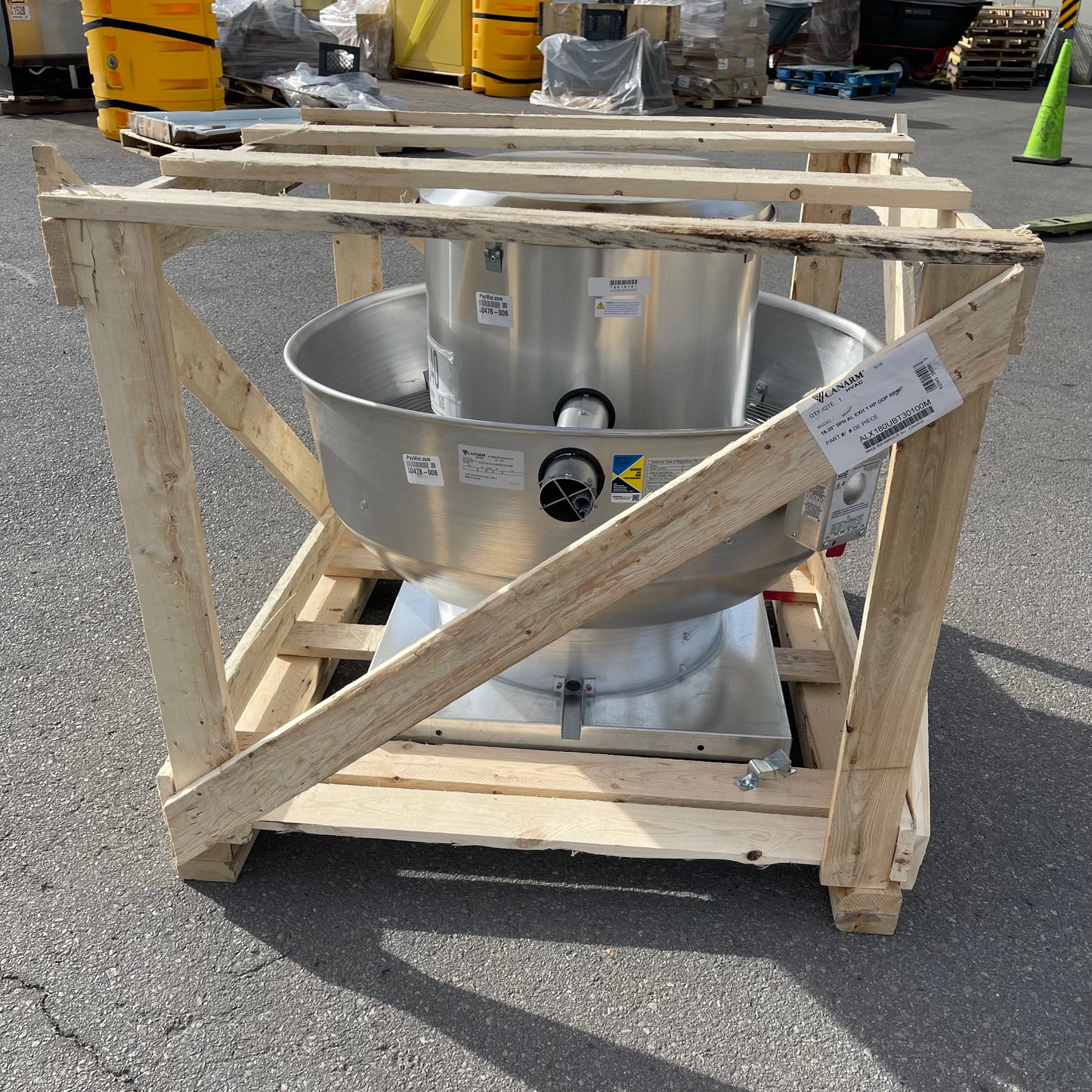 Z@ CANARM HVAC Belt Drive Upblast Exhauster ~140 lbs ALUMINUM ALX180UBT30100M