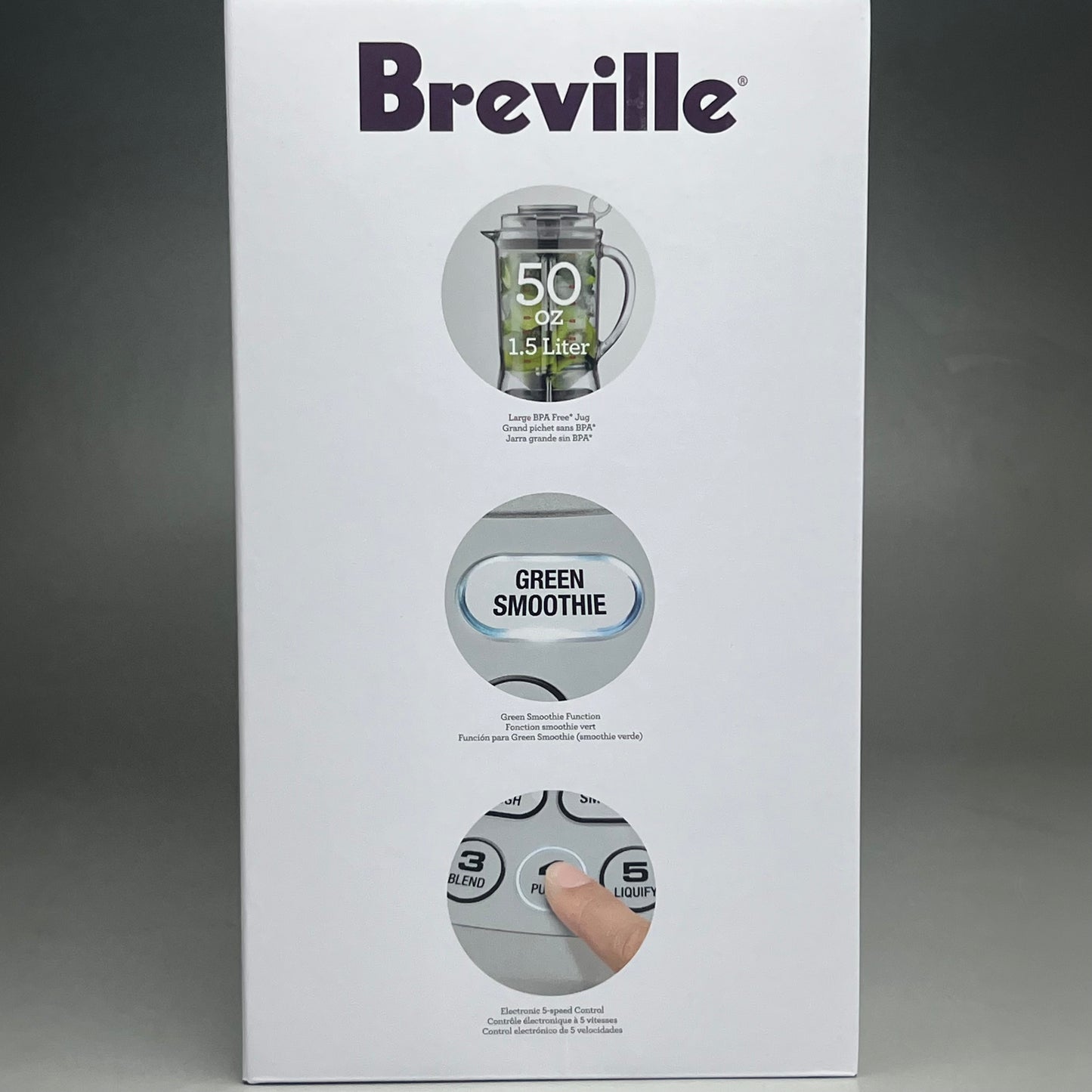 BREVILLE The Fresh & Furious Blender Silver BBL620SIL