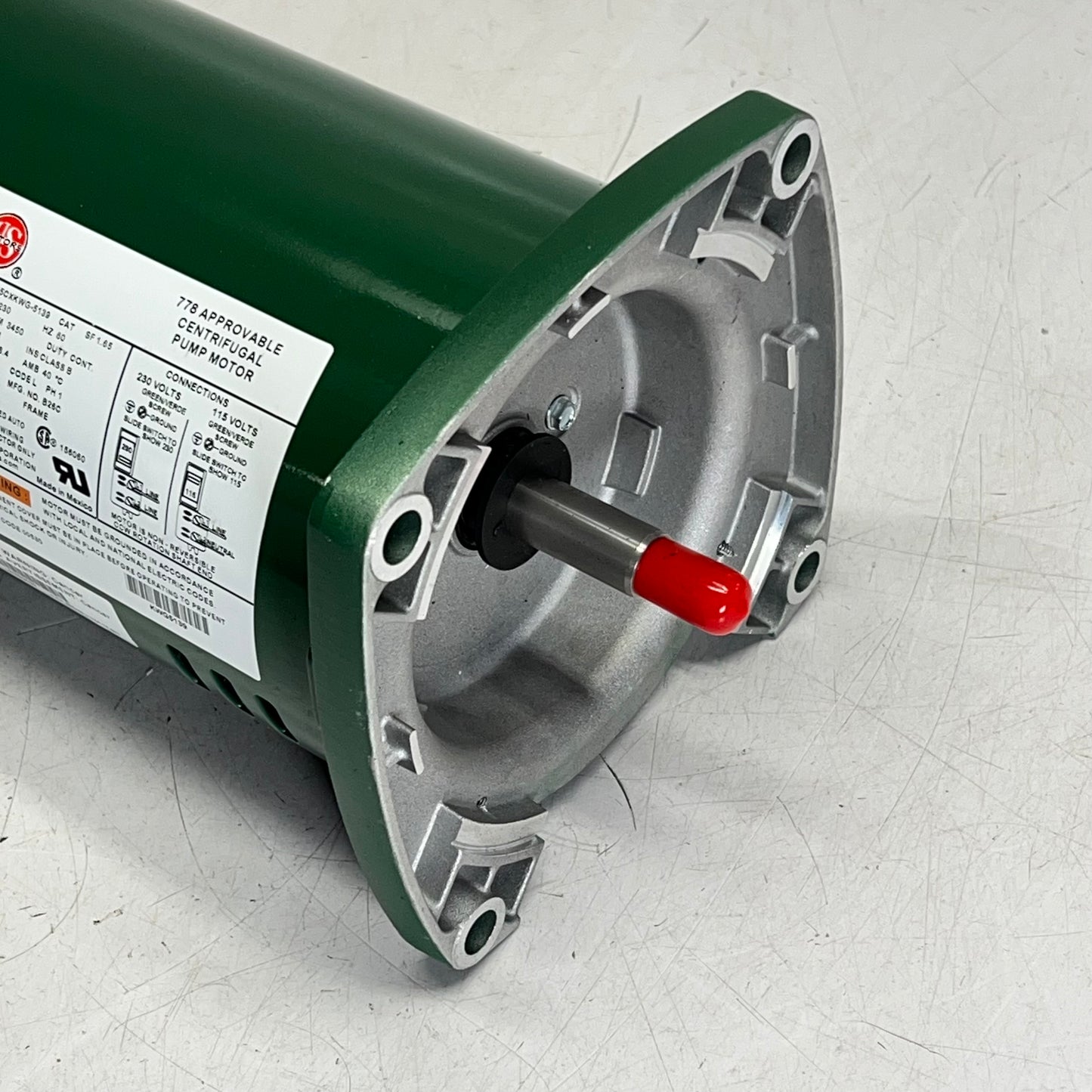 US MOTORS Commercial Grade Motor 115/230V 3450 RPM Green C55CXKWG-5139