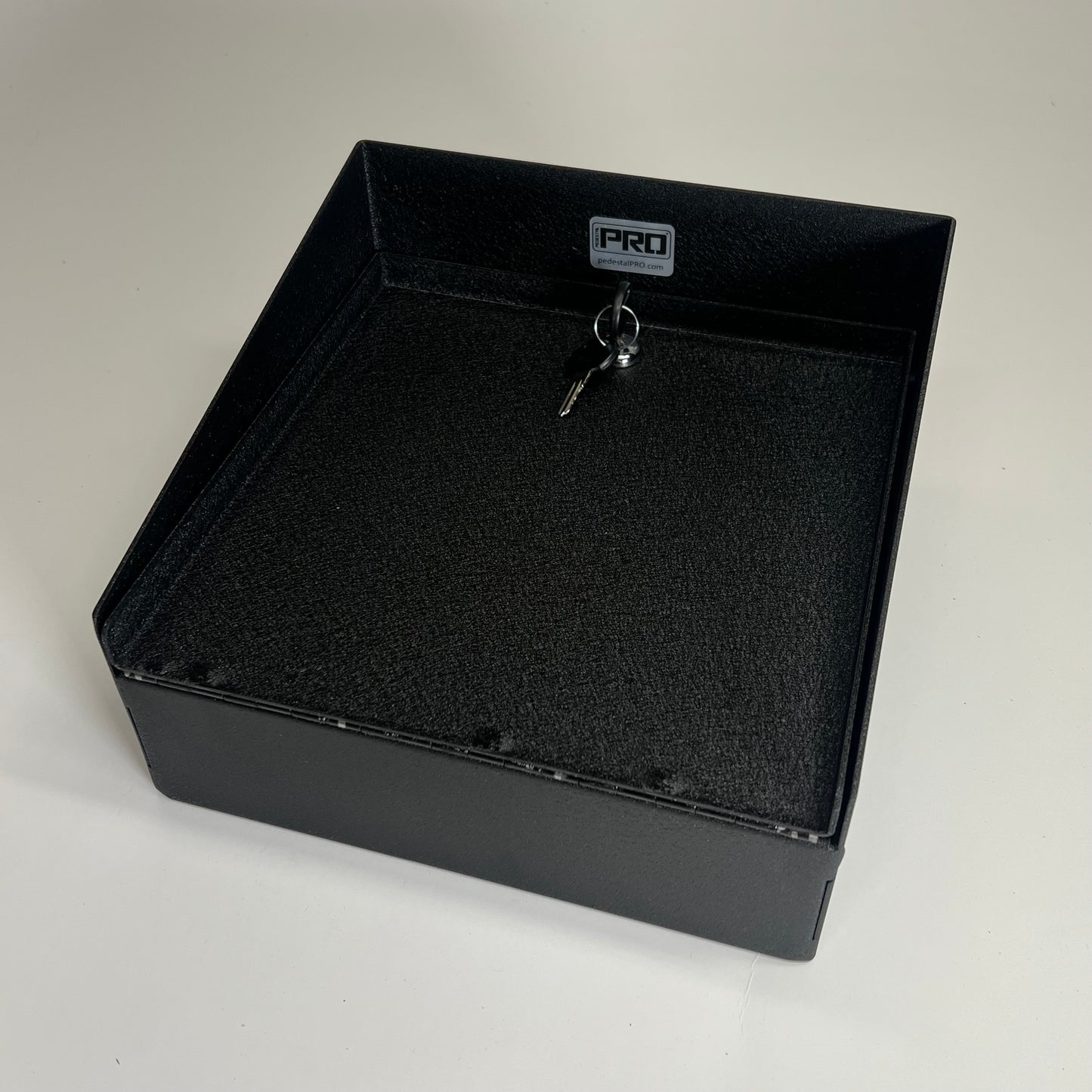PEDESTAL PRO Square Steel Secure Housing for Low-voltage 10" Black MC-CS-10-E