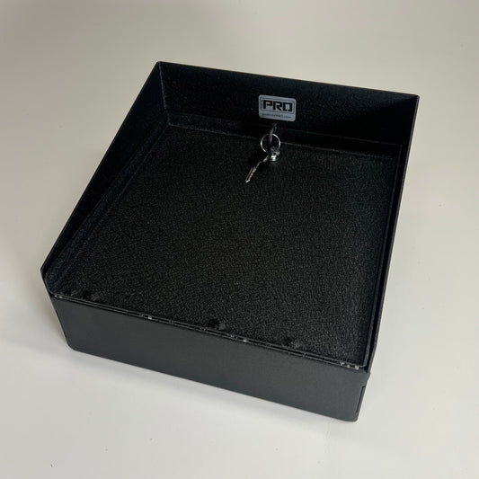 PEDESTAL PRO Square Steel Secure Housing for Low-voltage 10" Black MC-CS-10-E