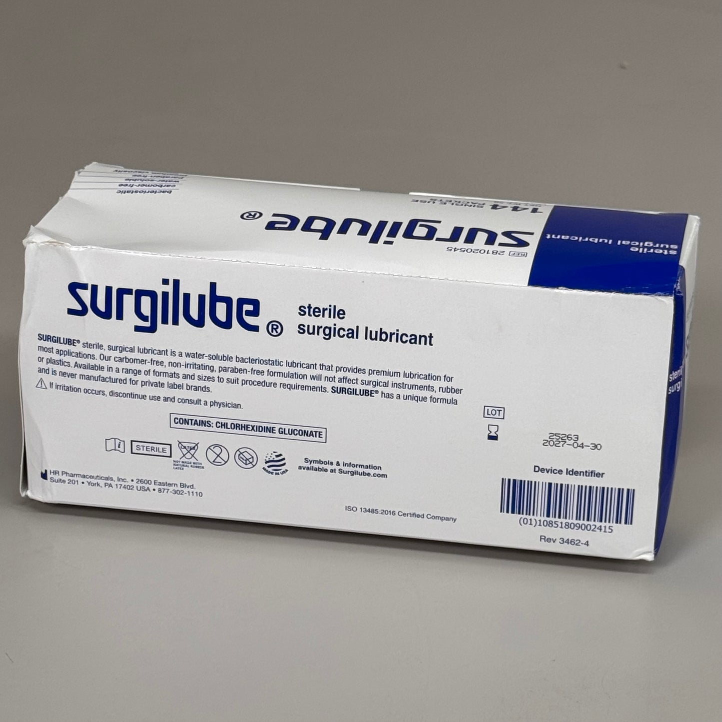 SURGILUBE (144 PACK) Sterile Water-Soluble Surgical Lubricant 5 g BB 04/2027