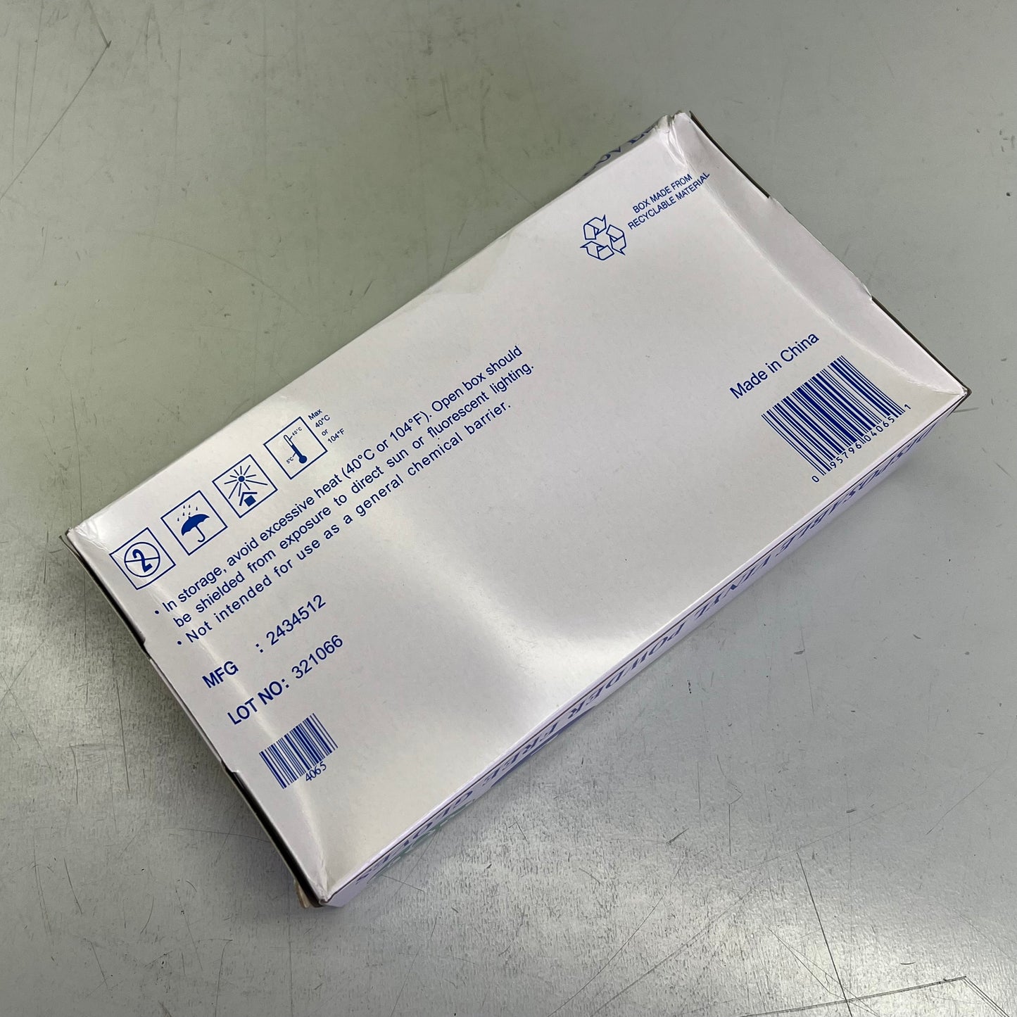 NBD (1 BOX, 10,000 EACH) Disposable Vinyl Powder Free Gloves Large Clear 4065