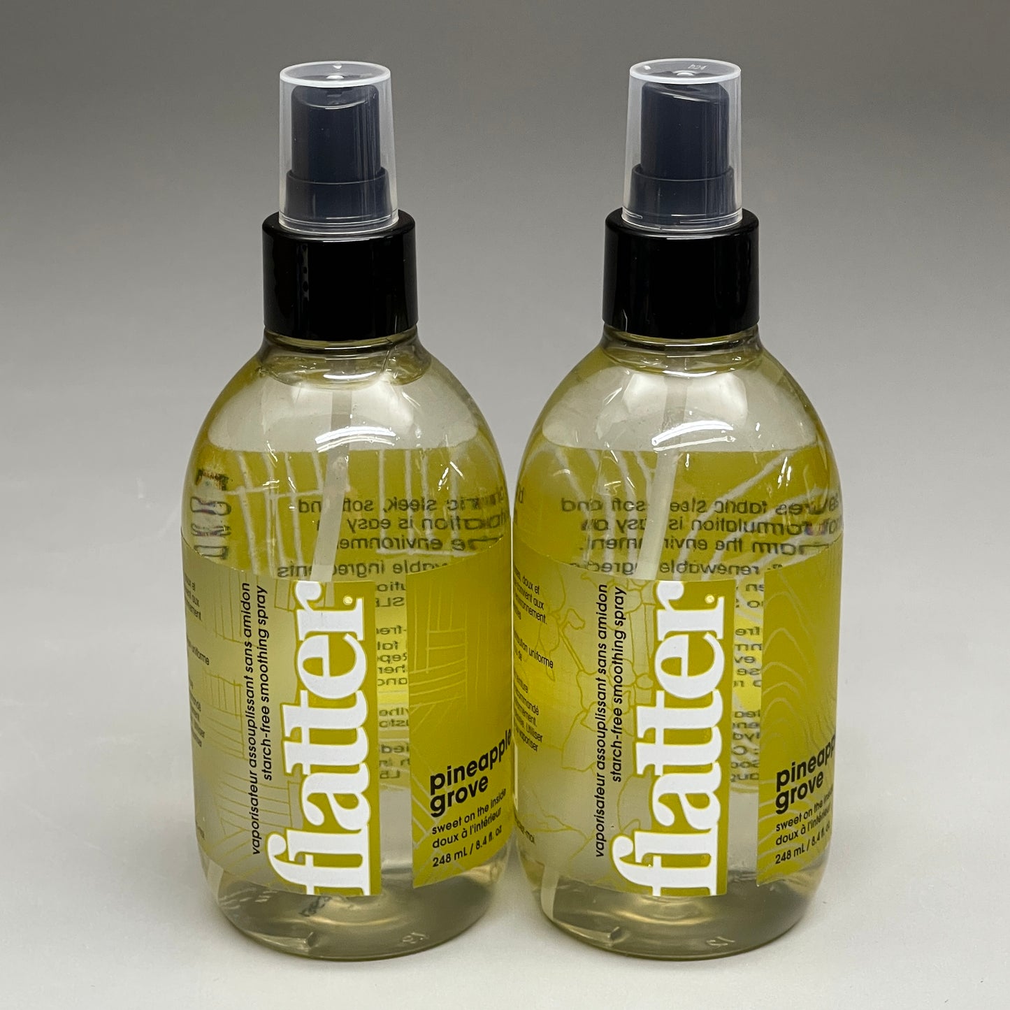 FLATTER (2 PACK) Pineapple Grove Smoothing Fabric Spray 8.4 fl oz R-F08P