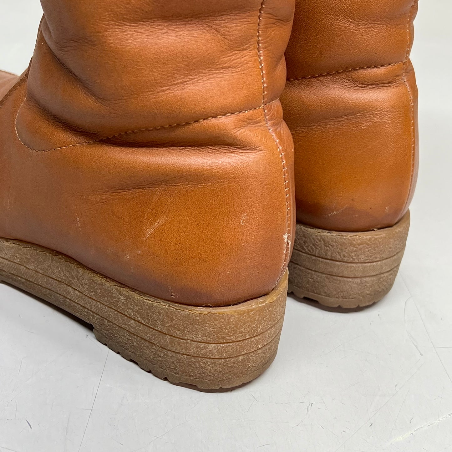 BLONDO Leather Fur Lined Boots Made In Canada Women's Sz 8 Brown (Pre-Owned)