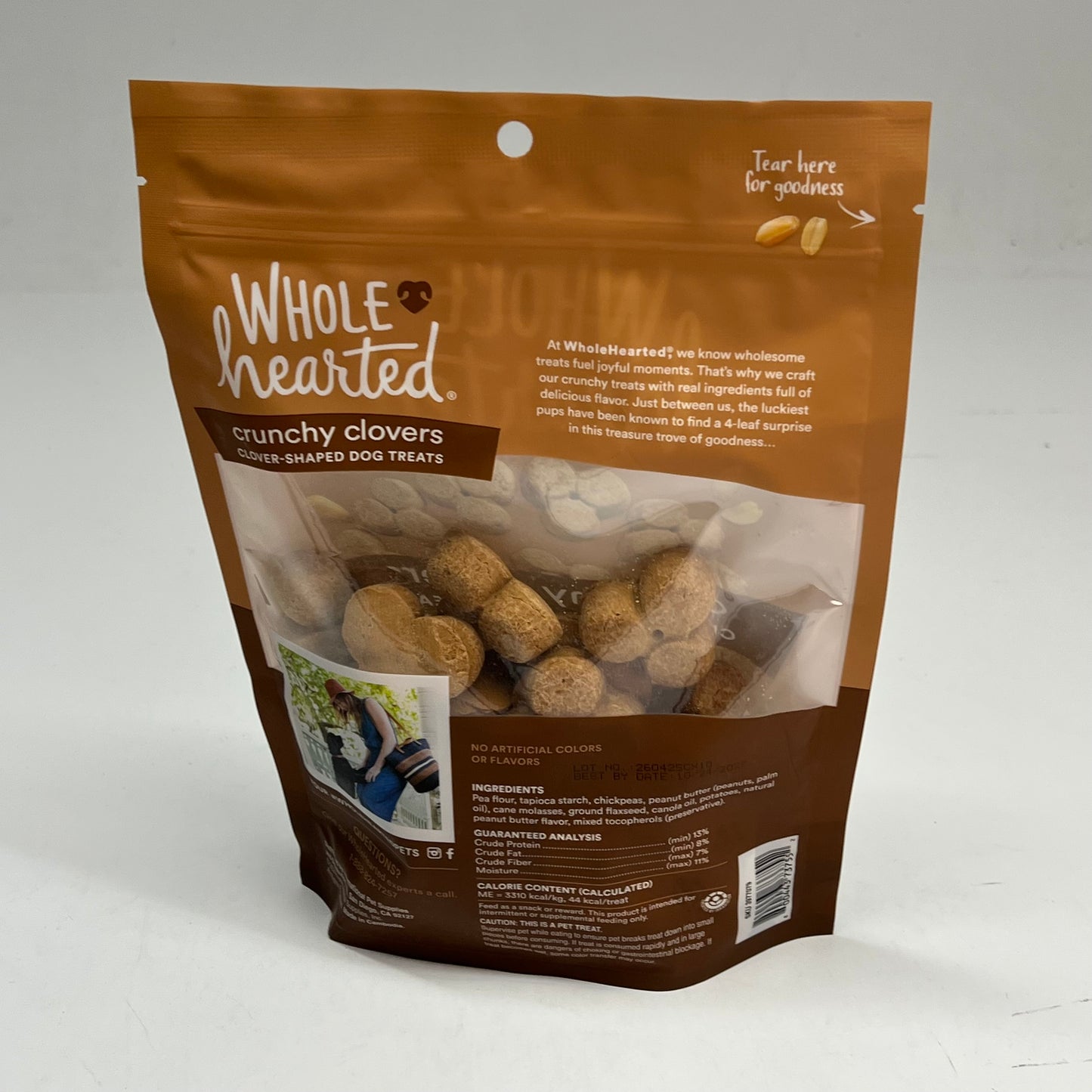 ZA@ WHOLE HEARTED (3 PACK) Crunchy Clovers Clover-shaped Dog Treats Peanut Butter |Flavor BB 10/27