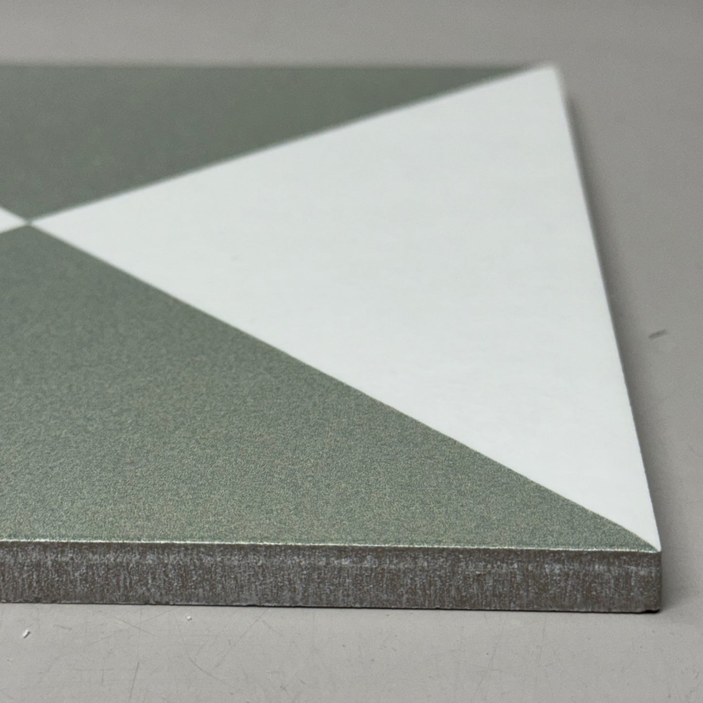 MUTINA (16 Tiles) Spain Encaustic Tiles 8" x 8" Green & White NDM30