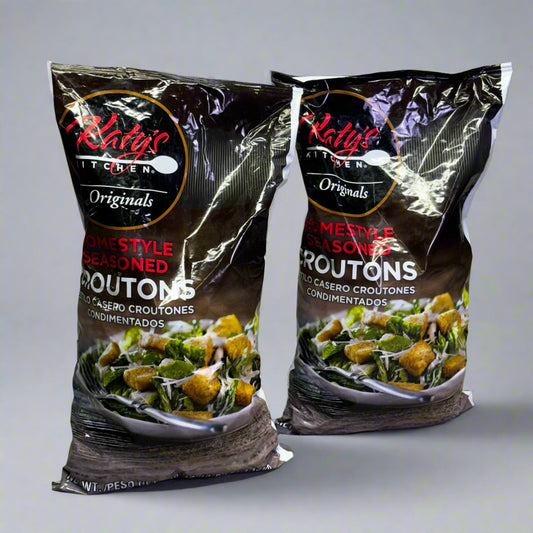 KATY'S (2 PACK) Homestyle Seasoned Croutons 40 oz Black BB 04/26