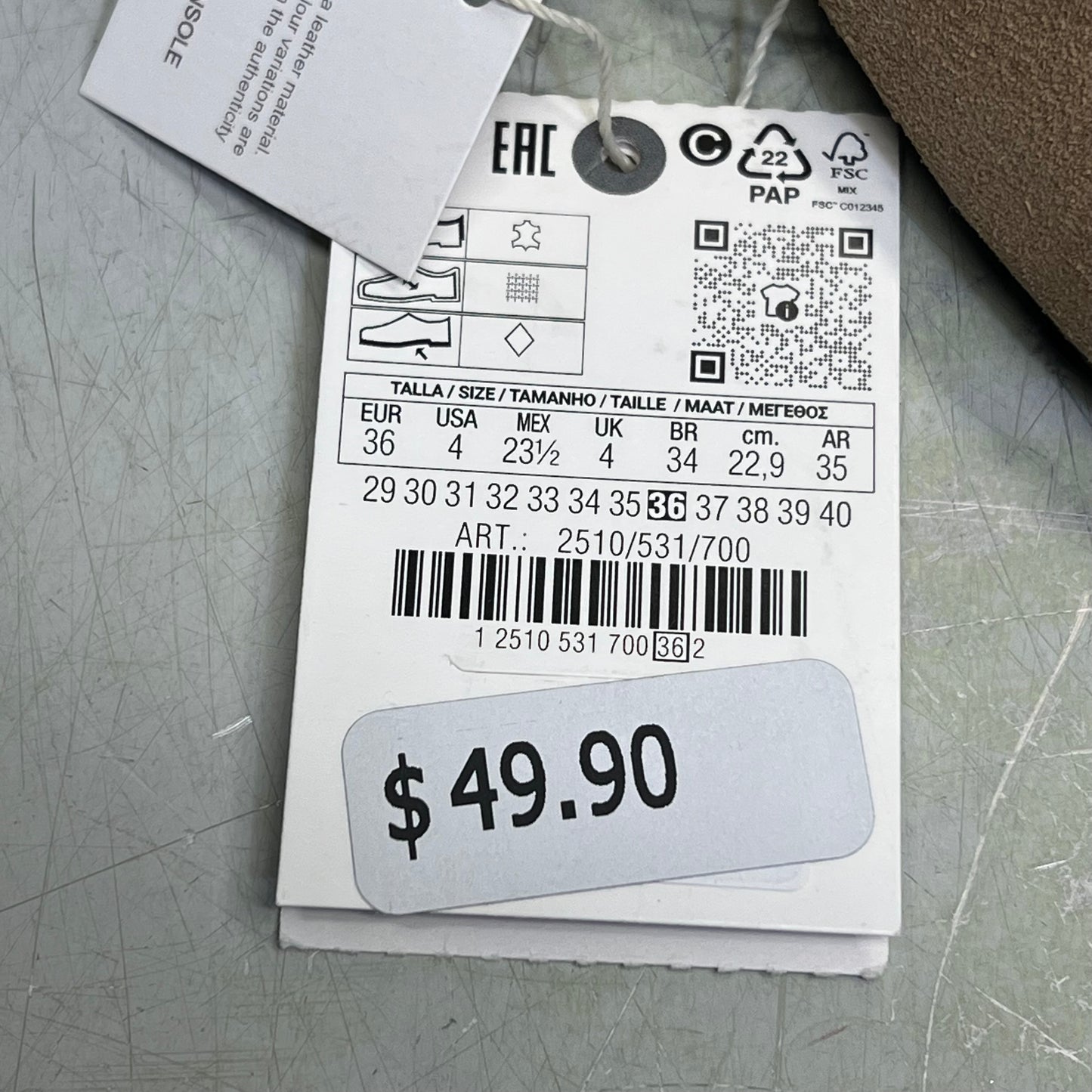 ZA@ ZARA Lot Of Assorted Shoes Sneakers, Sandal & Ballet Shoe Women's Sz 36