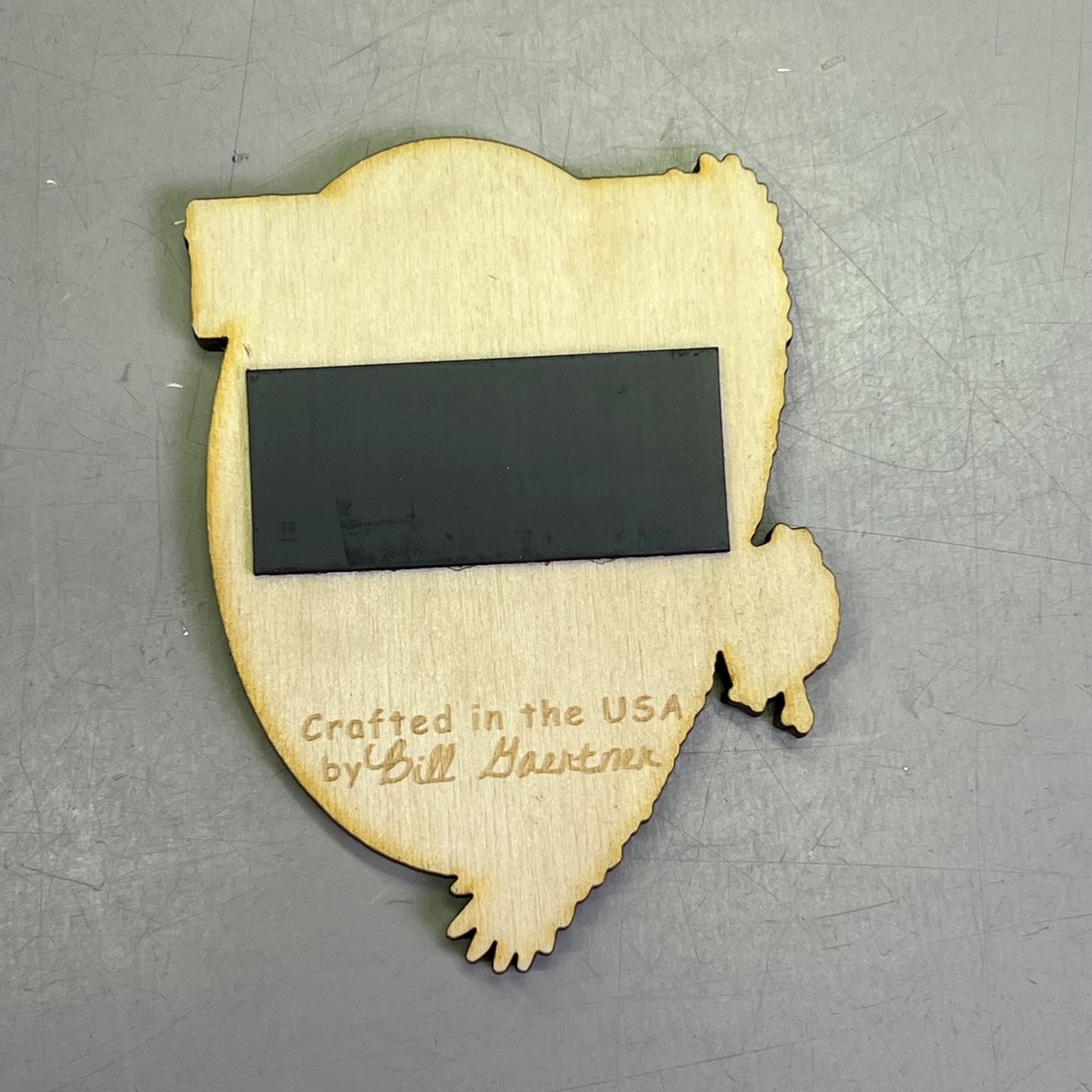 (2 PACK) American Eagle w/ Flag Lasered Wood Magnet Souvenir From JUNEAU, AK