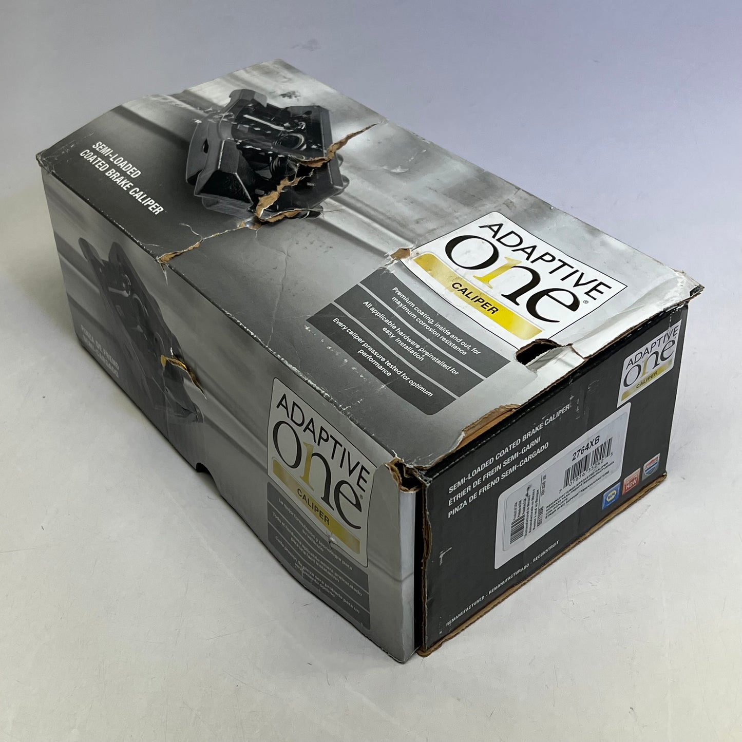 ADAPTIVE ONE Napa Brake Caliper Dual Piston Floating Remanufactured Black 2764XB