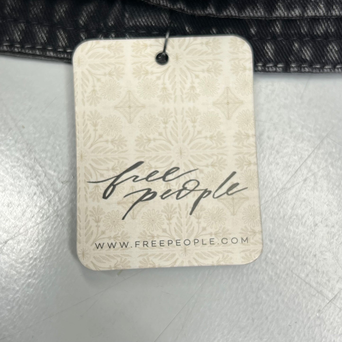 FREE PEOPLE 100% Cotton Louie Indigo Top Women's Sz M Black 98546724