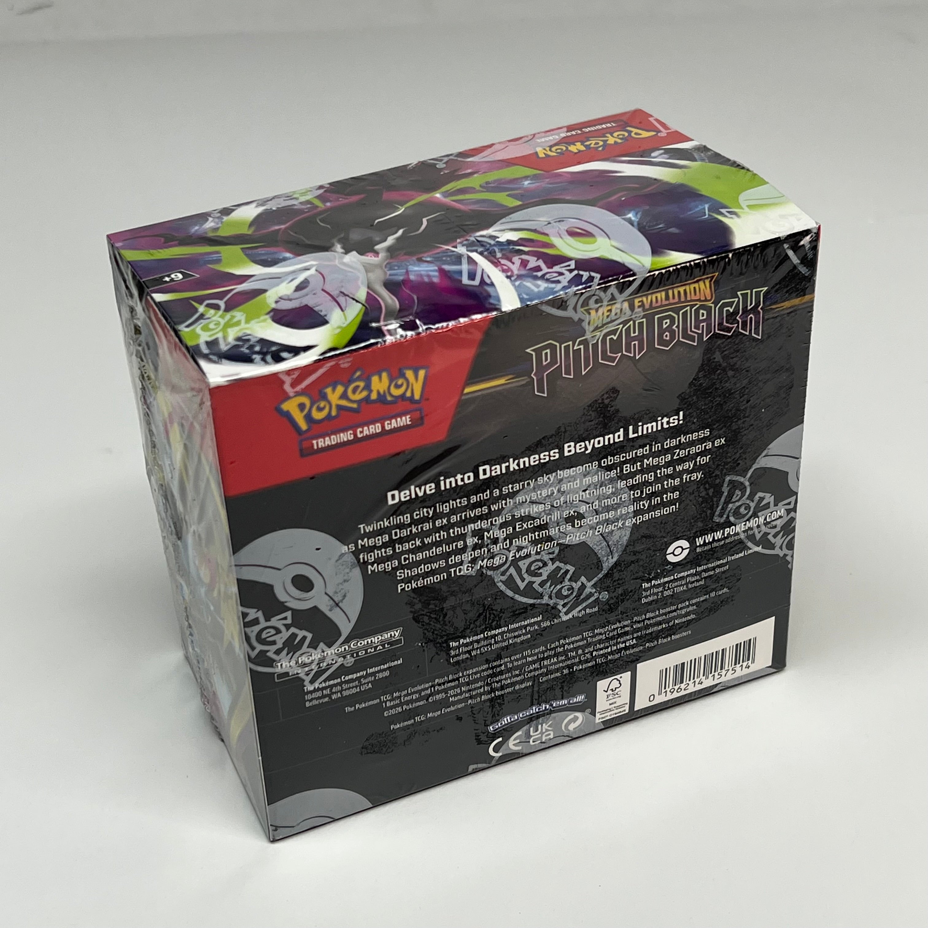 POKEMON Mega Evolution Pitch Black Trading Card Game Box Expansion