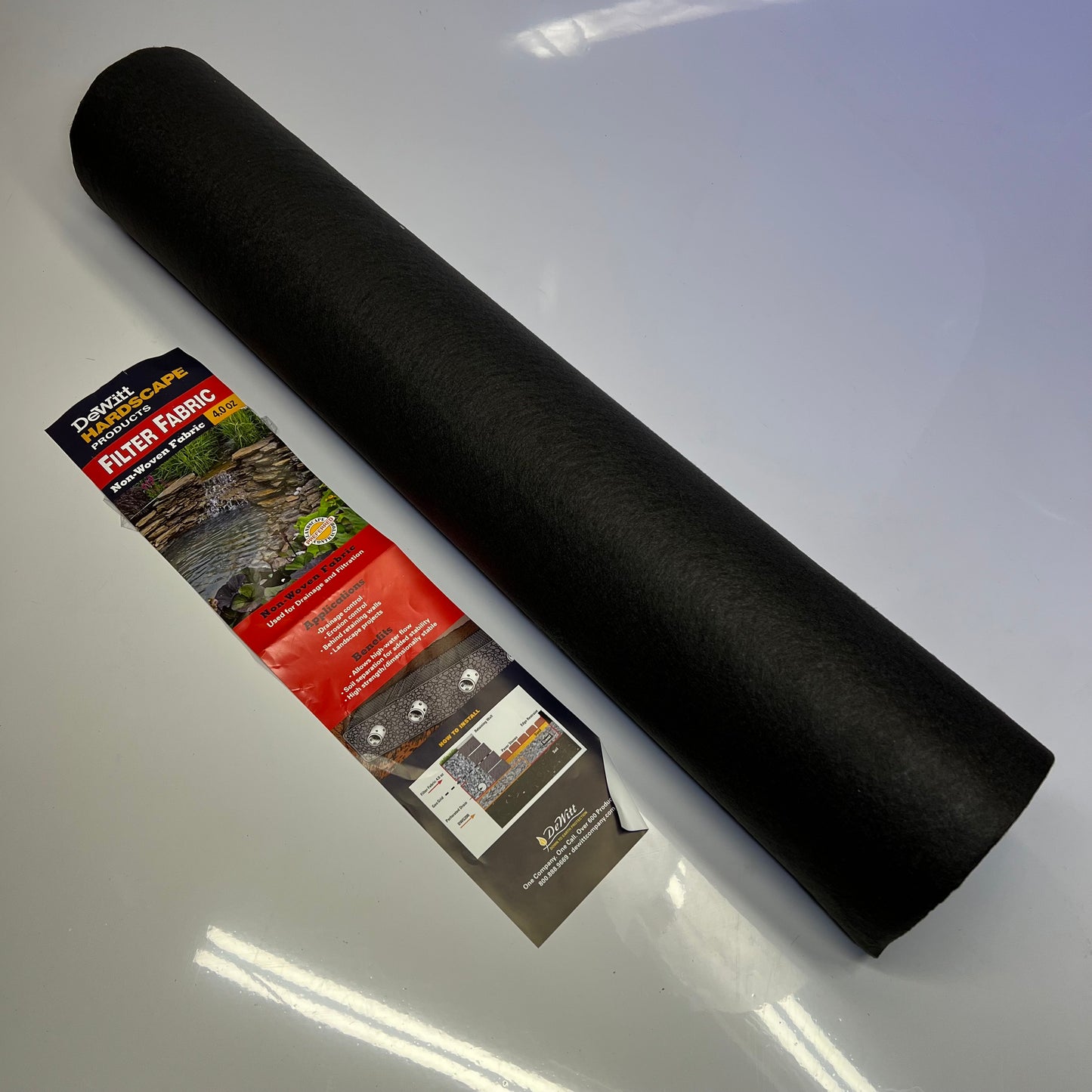 DEWITT Hardscape Filter Fabric Non-Woven Needle Punched 3' x 100' Black FF3100