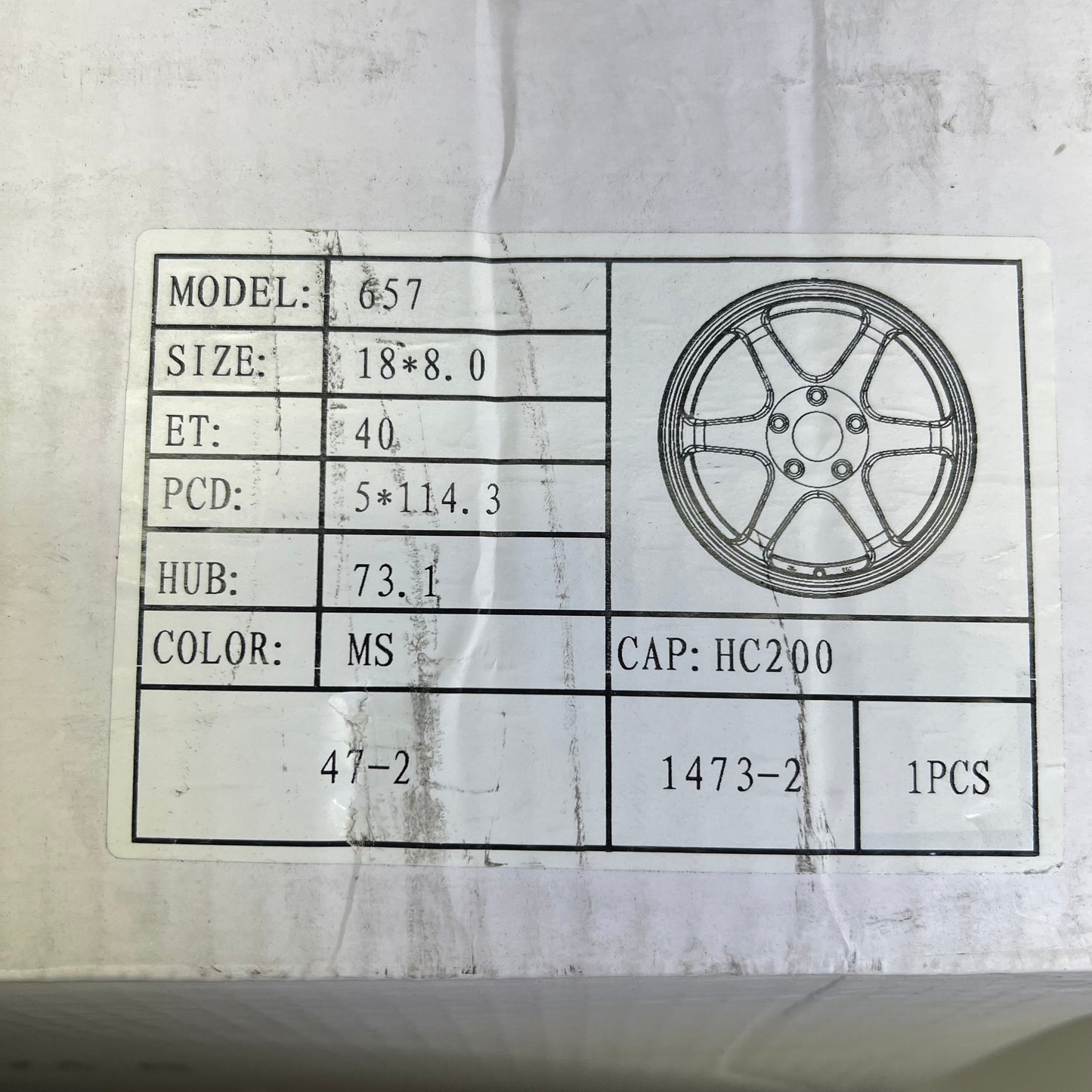 TRAKLITE Alloy Wheel Remanufactured 18x8 5x114.3 ET40 73.1 Hub Silver 657 HC1473-1