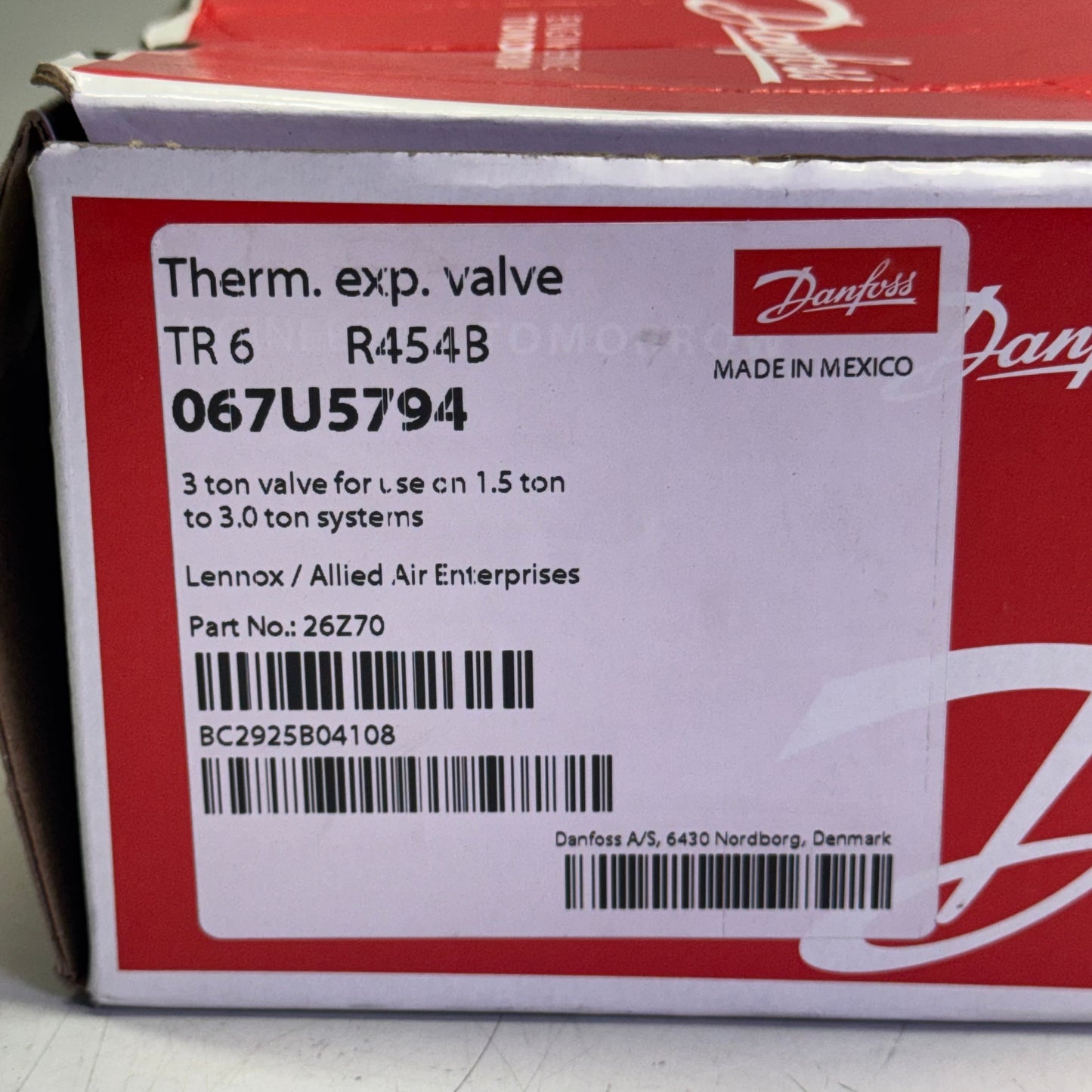 DANFOSS Thermal Expansion Valve TR6 067U5794