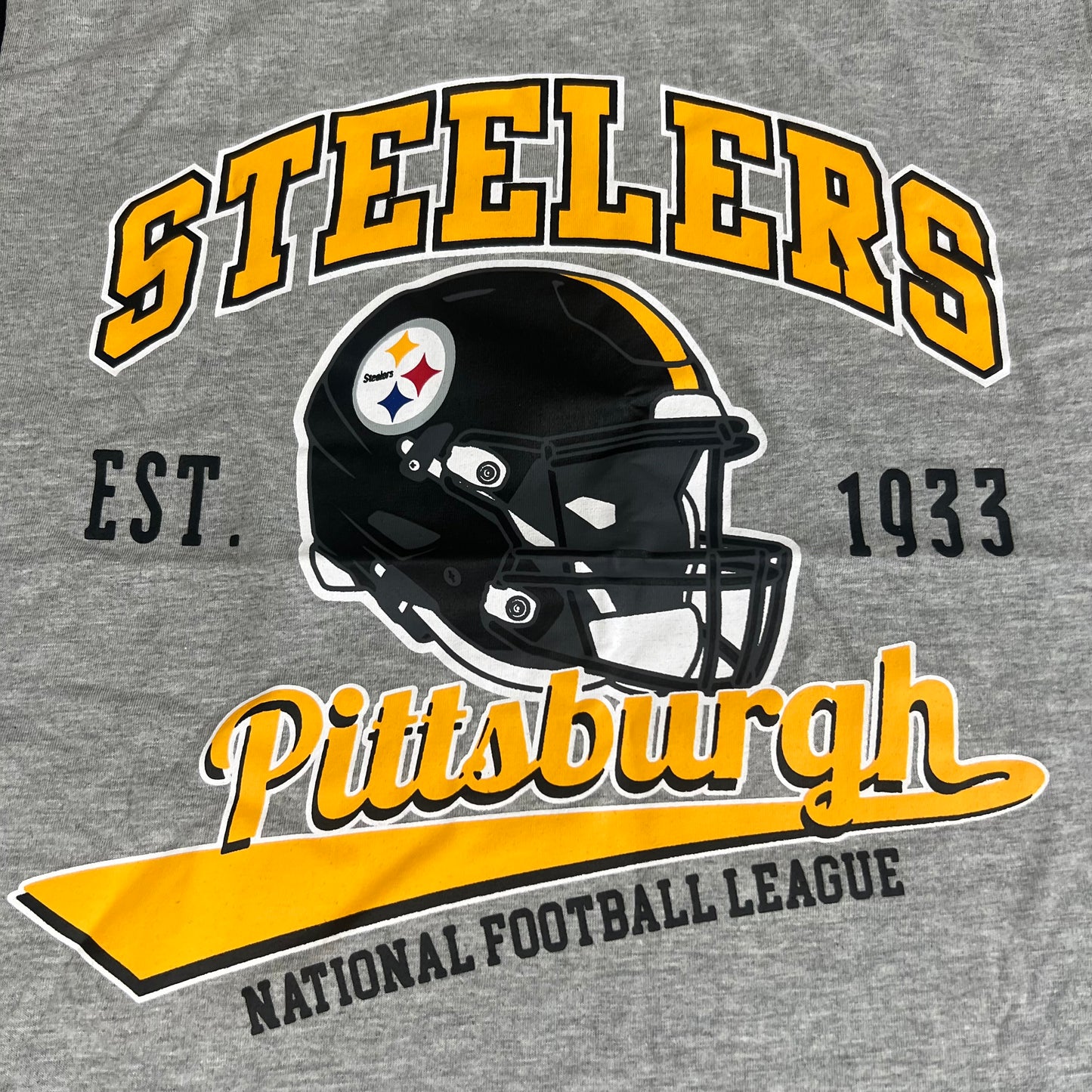 NFL G-lll Sport Steelers Black Label T-shirt Men's Sz M Black/Gray/ Yellow