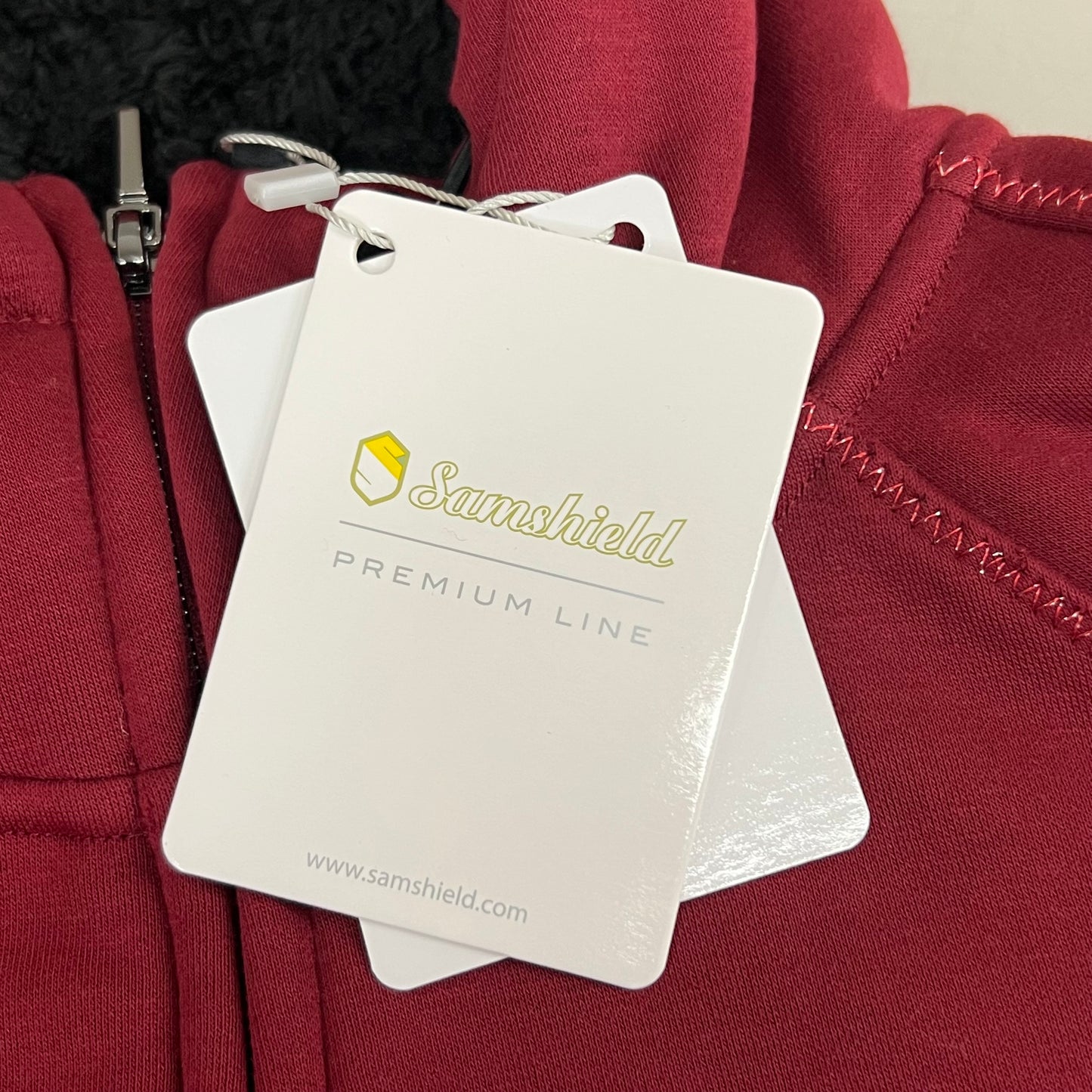 SAMSHIELD Ivy Equestrian Wool Lined Zip Up Hooded Jacket Women's Sz S Raspberry