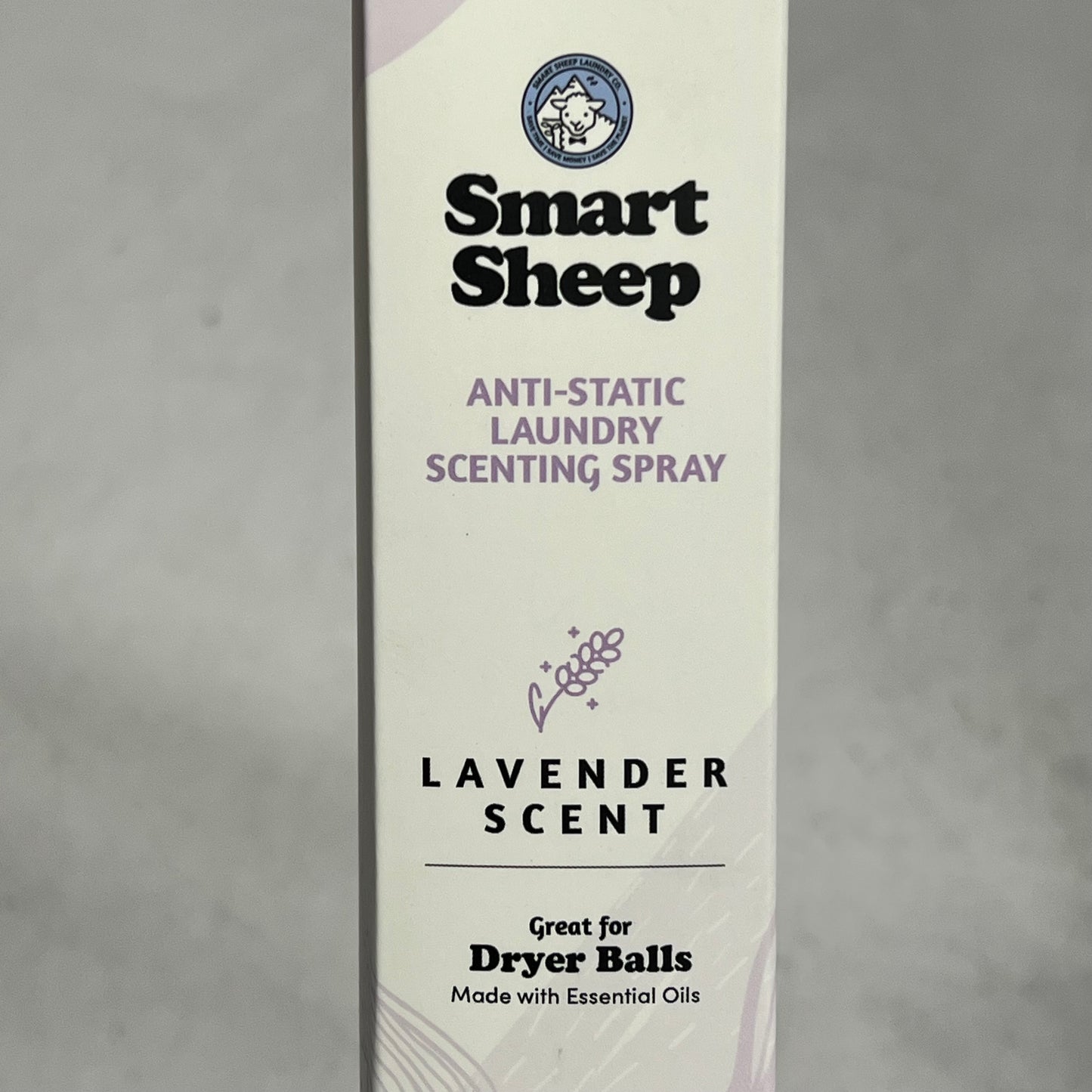 SMART SHEEP (2 PACK) Anti-Static Lavender Scent Spray W/ Essential Oils 4 fl oz