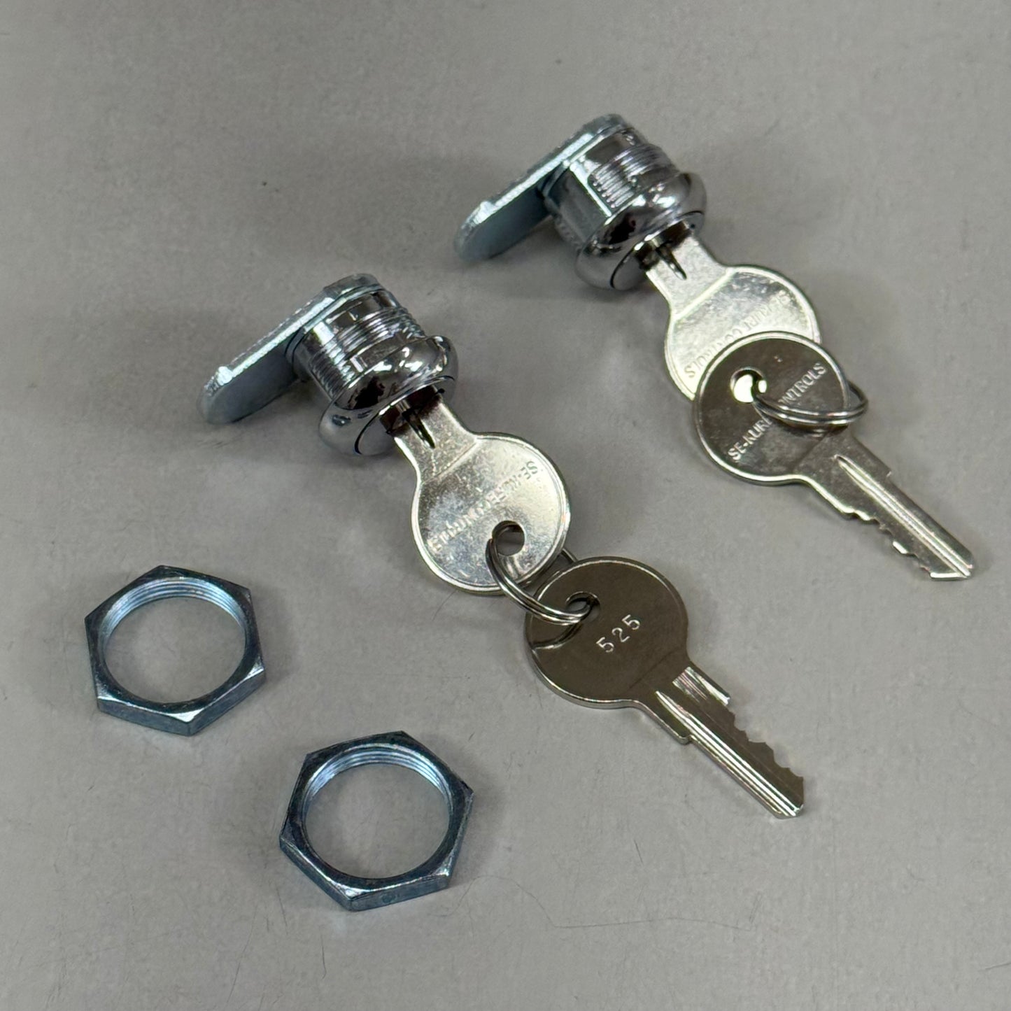 PRIME LINE  (2 Piece) Drawer & Cabinet Lock Set 5/8" Length Chrome