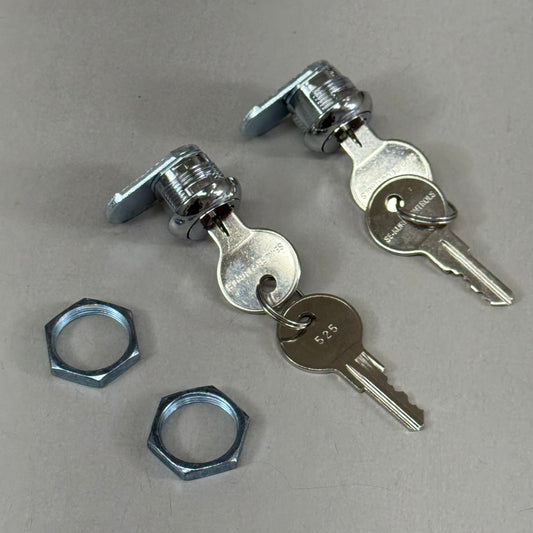 PRIME LINE  (2 Piece) Drawer & Cabinet Lock Set 5/8" Length Chrome