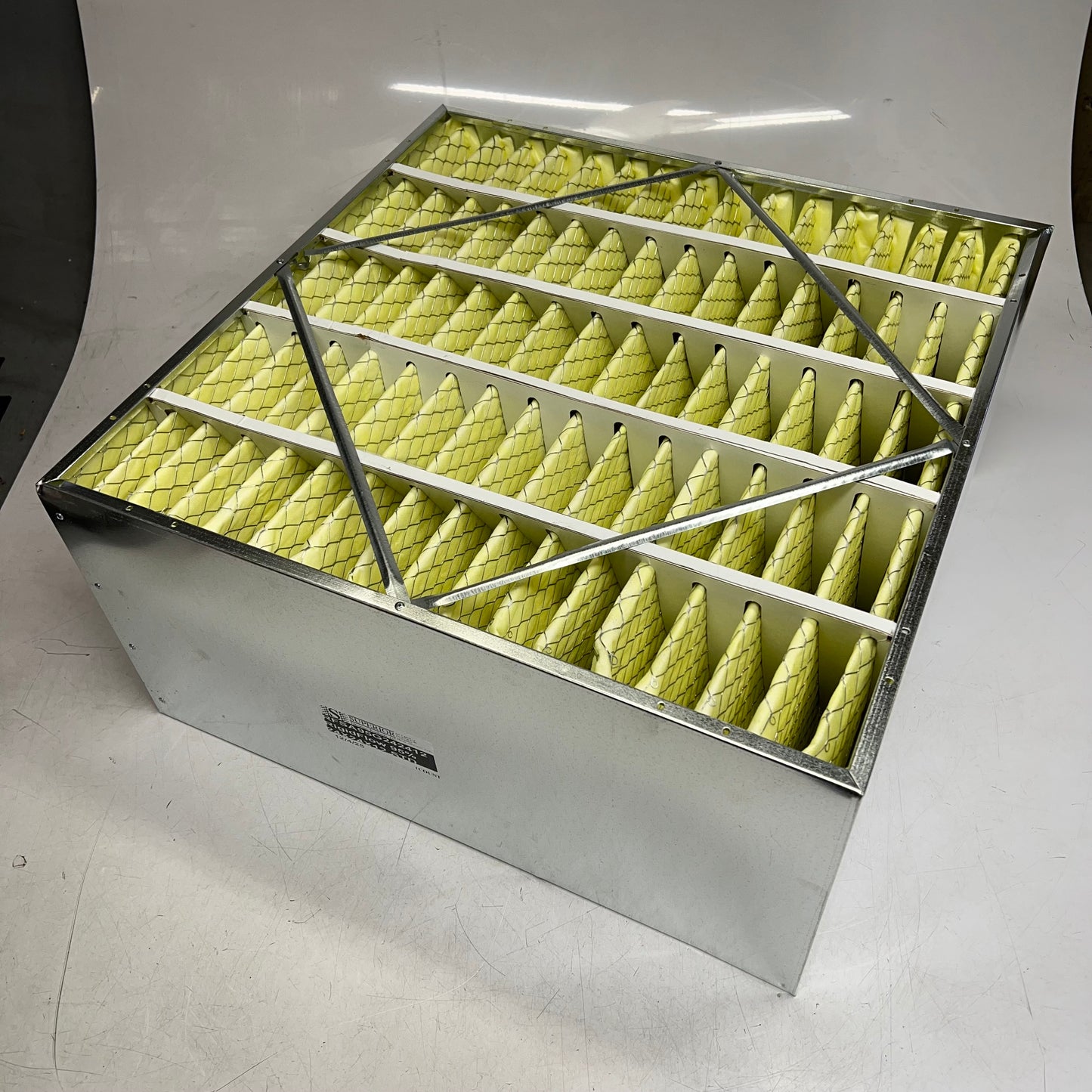 RIGID FLOW Single Header Box Filter Deep "v" Pleats 95% 24x24x12 RFSA95G242412