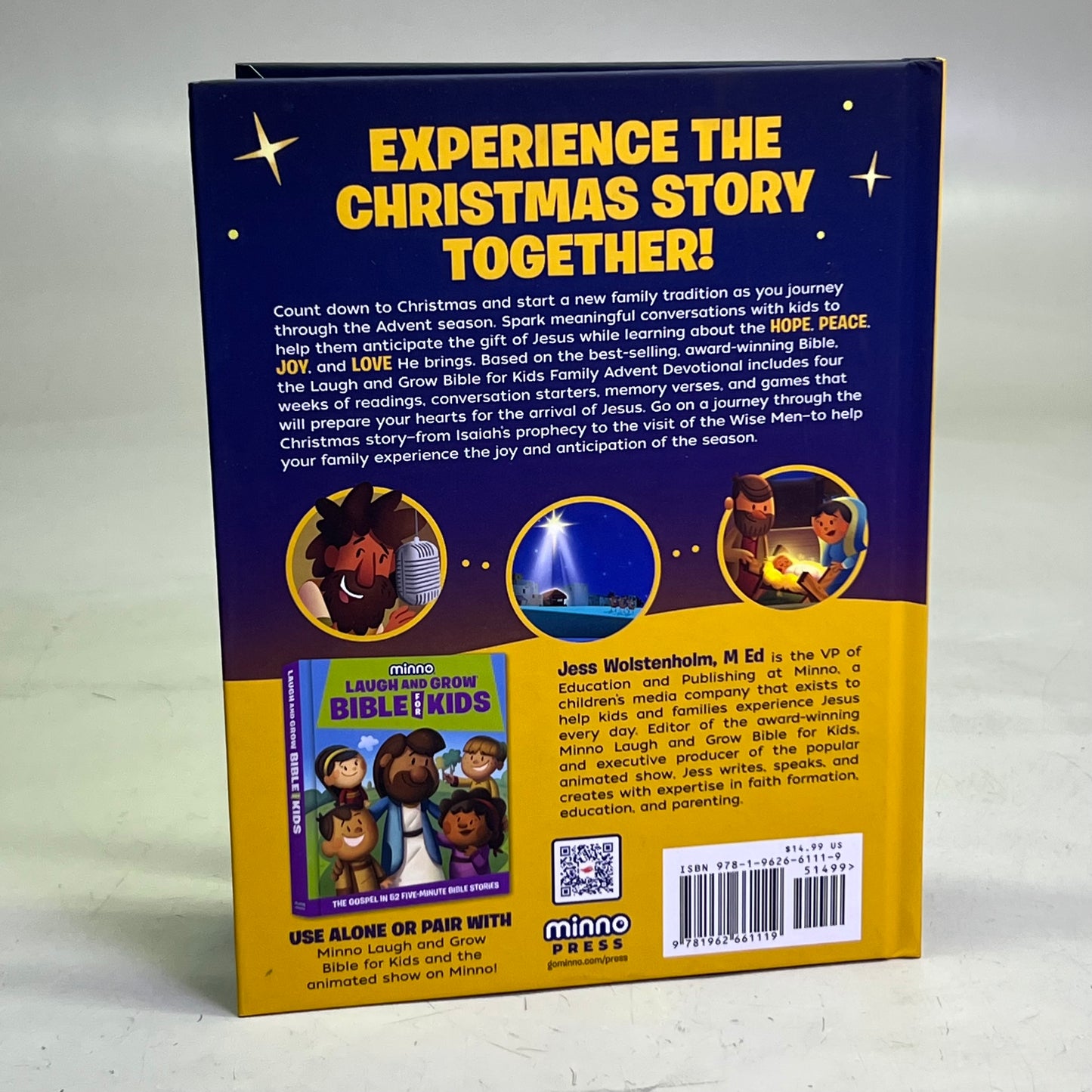 ZA@ MINNO (2 PACK) Laugh & Grow Bible for Kids Family Advent Devotional A
