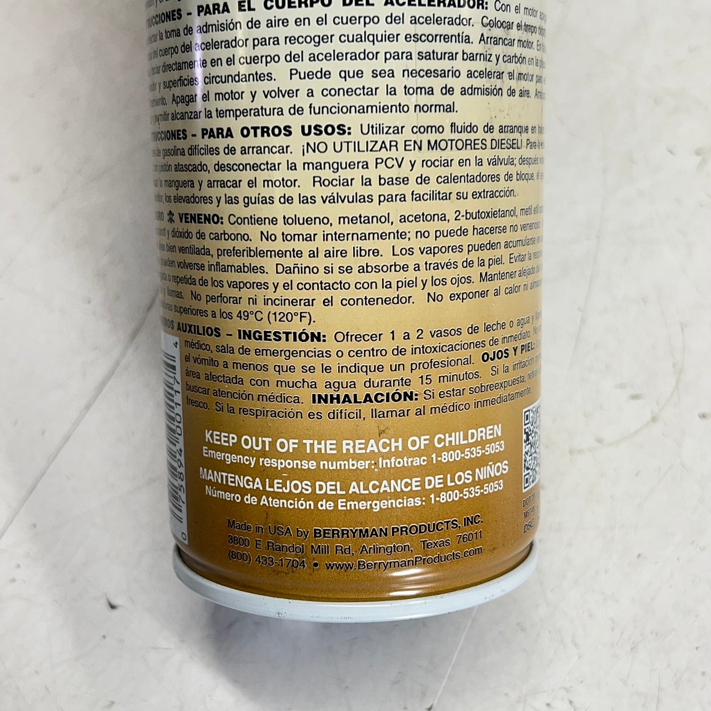 ZA@ BERRYMAN (2 PACK) B-12 Chemtool Carburetor Choke & Throttle Body Cleaner Cleaner 16 Oz 0117