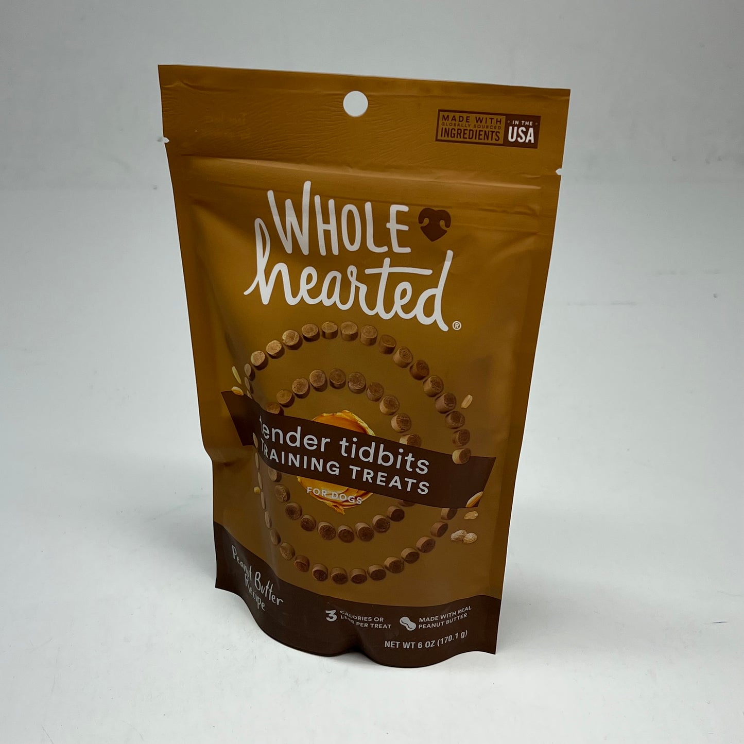 ZA@ WHOLE HEARTED (3 PACK) Tender Tidbits Training Treats Peanut Butter Recipe 6oz BB 11/27