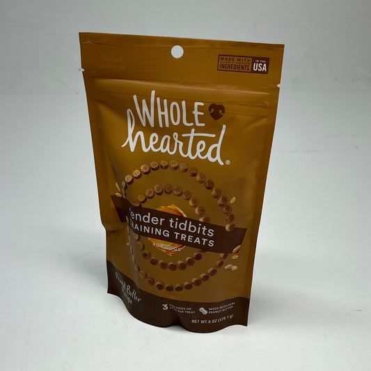 ZA@ WHOLE HEARTED (3 PACK) Tender Tidbits Training Treats Peanut Butter Recipe 6oz BB 11/27
