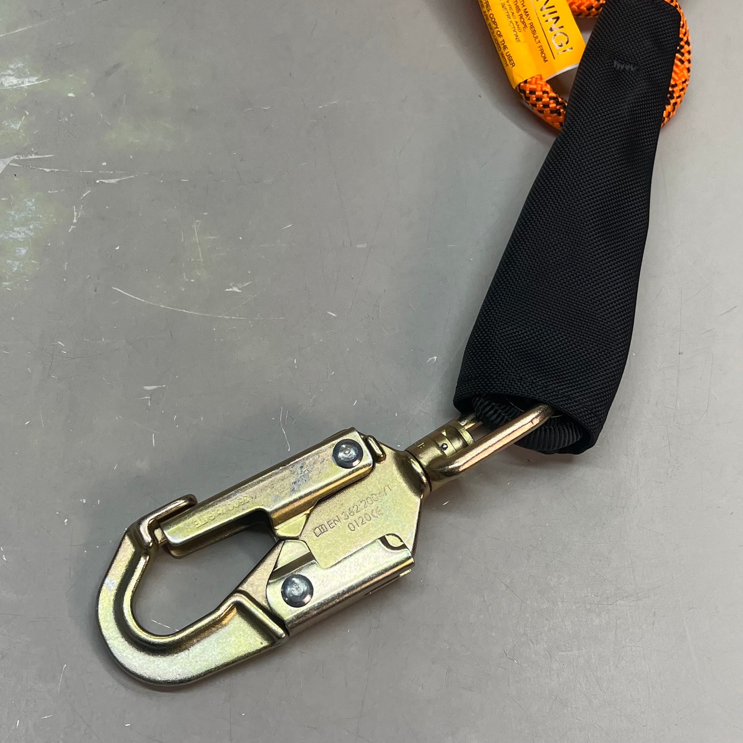 PMI Access Pro Rope W/ Steel Snap Hook 11mm x 32' Orange/Black IR110OB010P