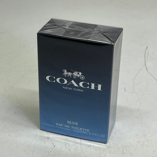 COACH Men's Cologne Blue Eau De Toilette Lime & Absinthe Oils Top Notes 3.3 oz