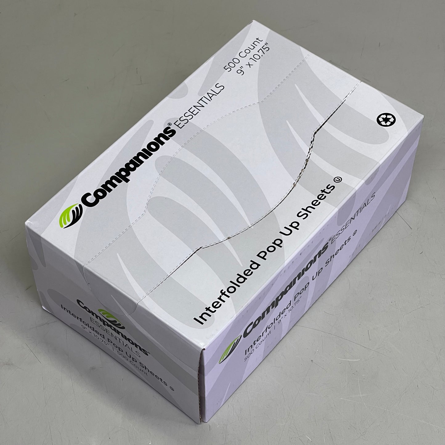 COMPANIONS ESS. (500 PACK) Inter-folded Pop Up Sheets 9” x 10.75” ALUMINUM 26980435