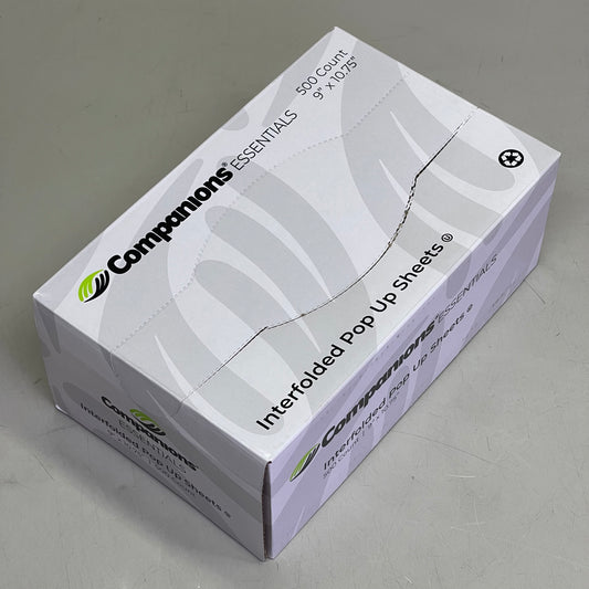 COMPANIONS ESS. (500 PACK) Inter-folded Pop Up Sheets 9” x 10.75” ALUMINUM 26980435