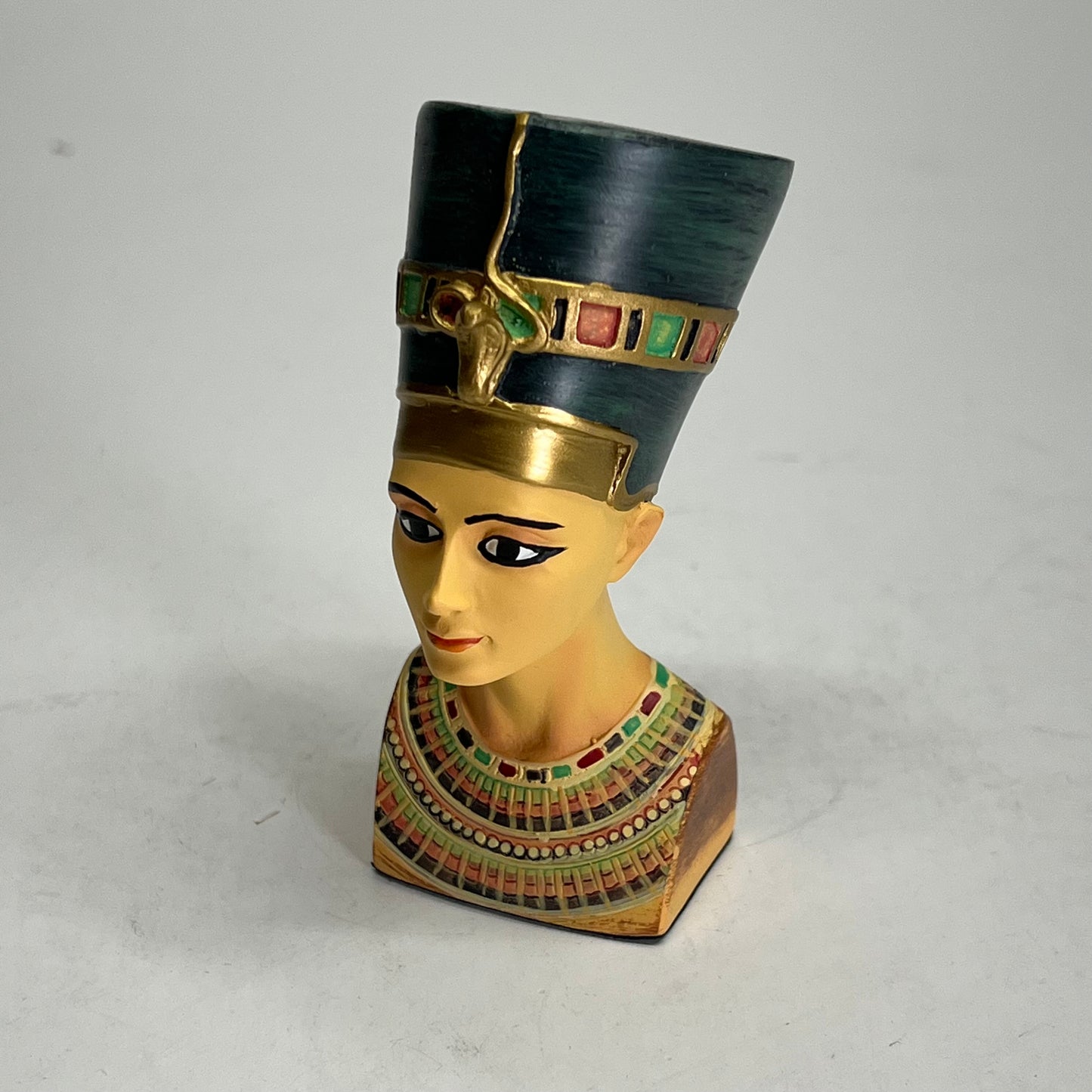 SUMMIT COLLECTION Ancient Egypt Queen Nefertiti Bust Hand Painted Weegyptian 4"