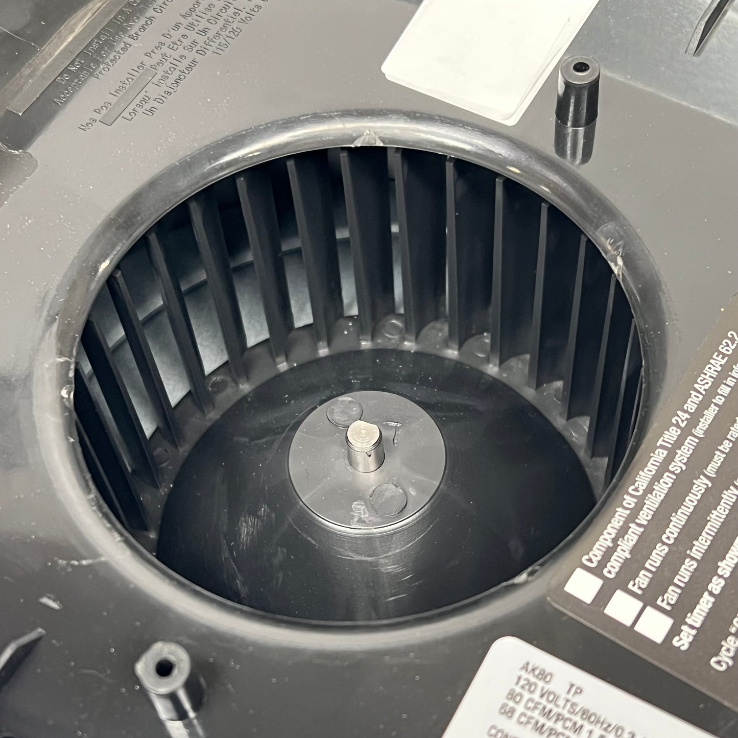 AIR KING 1 Scone Ceiling Mounted Energy Star Rated Exhaust Fan 80CFM White AK80