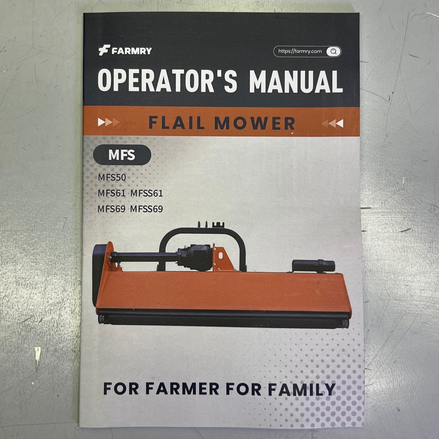 FARMY 3 Point 61" Flail Mower Flail Mower 2025, Orange MFS61