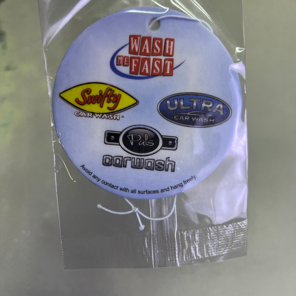 ZA@ WASH ME FAST (600 PACK) Car Wash Air Freshener Hanging Boards 3" Blue A