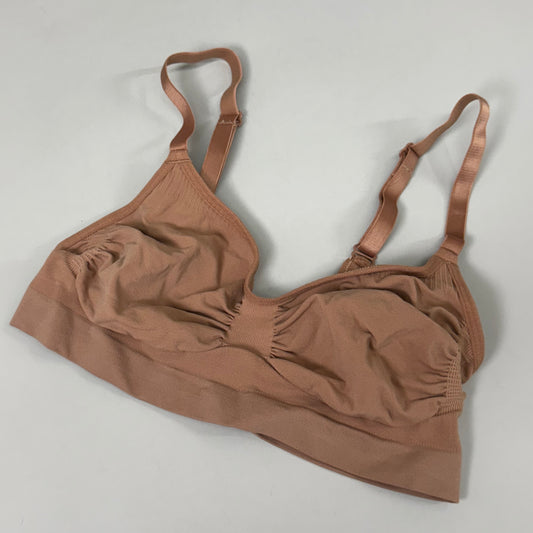 SKIMS Strong Support Seamless Bralette Pique Stitching Women's Sz L/XL Sienna