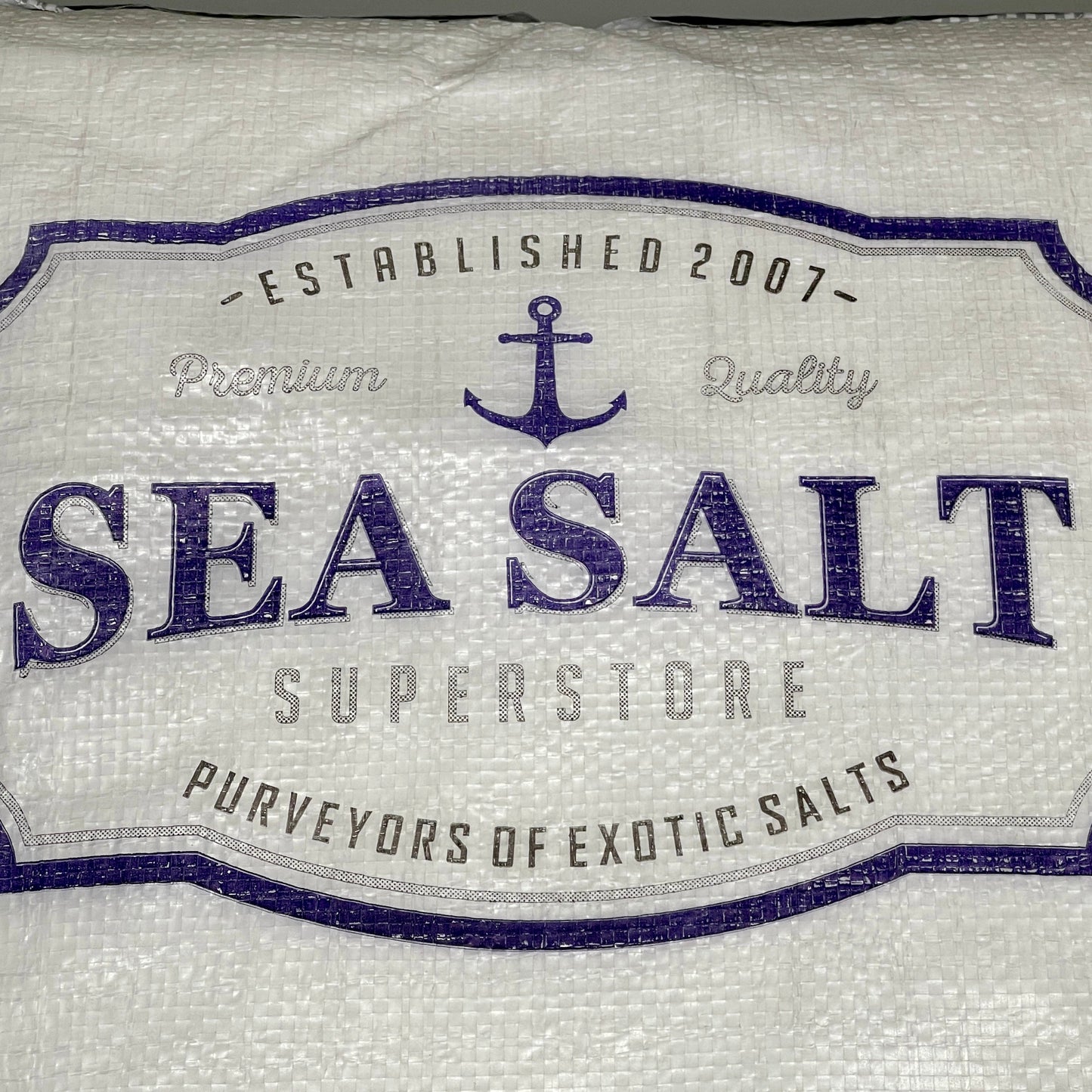 SEA SALT SUPERSTORE (50 LBS) All Natural Kosher Fine Grain Sea Salt BB 06/28